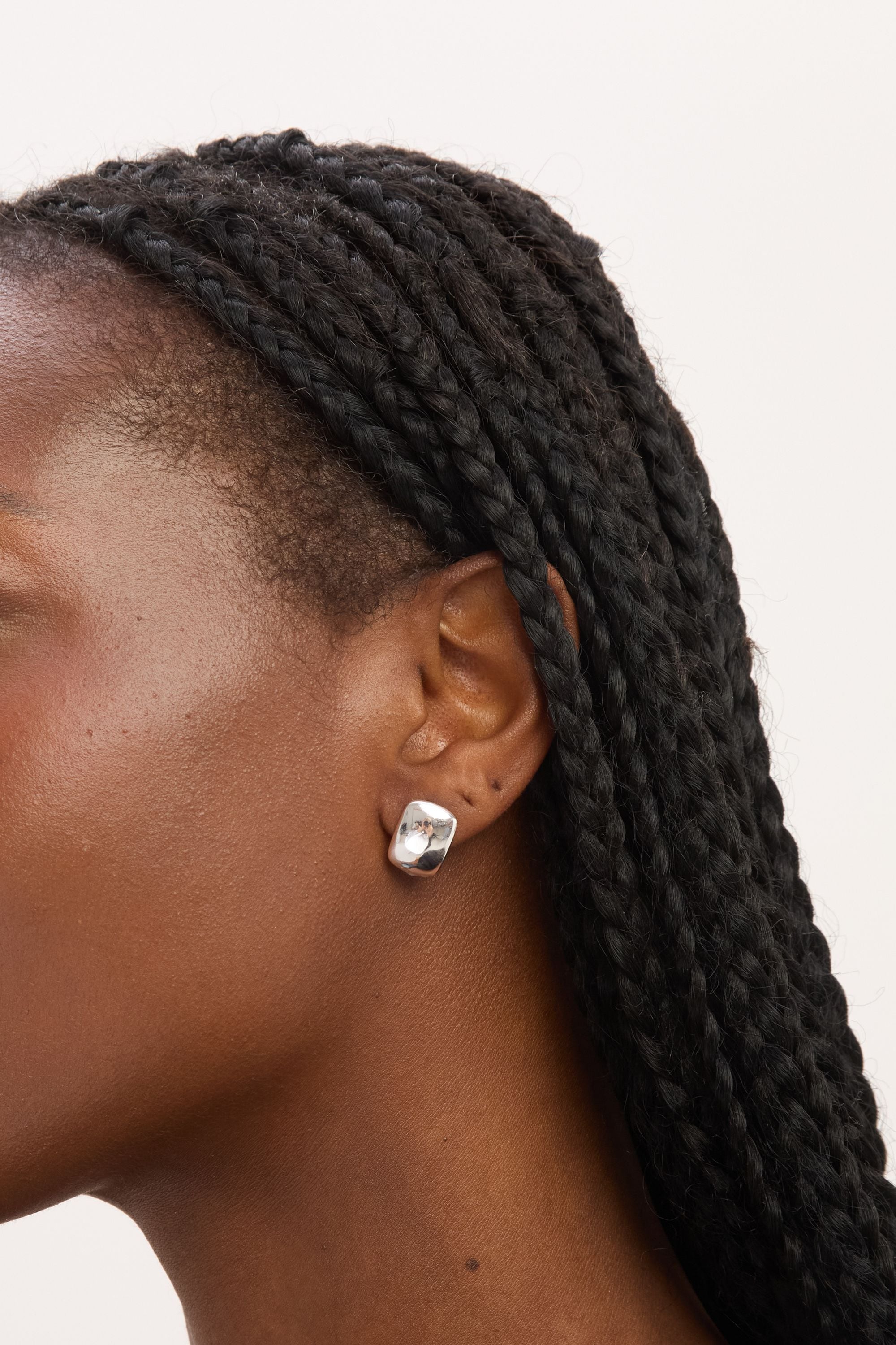 Simply Silver Sterling Silver 925 Polished Domed Stud Earrings image 2