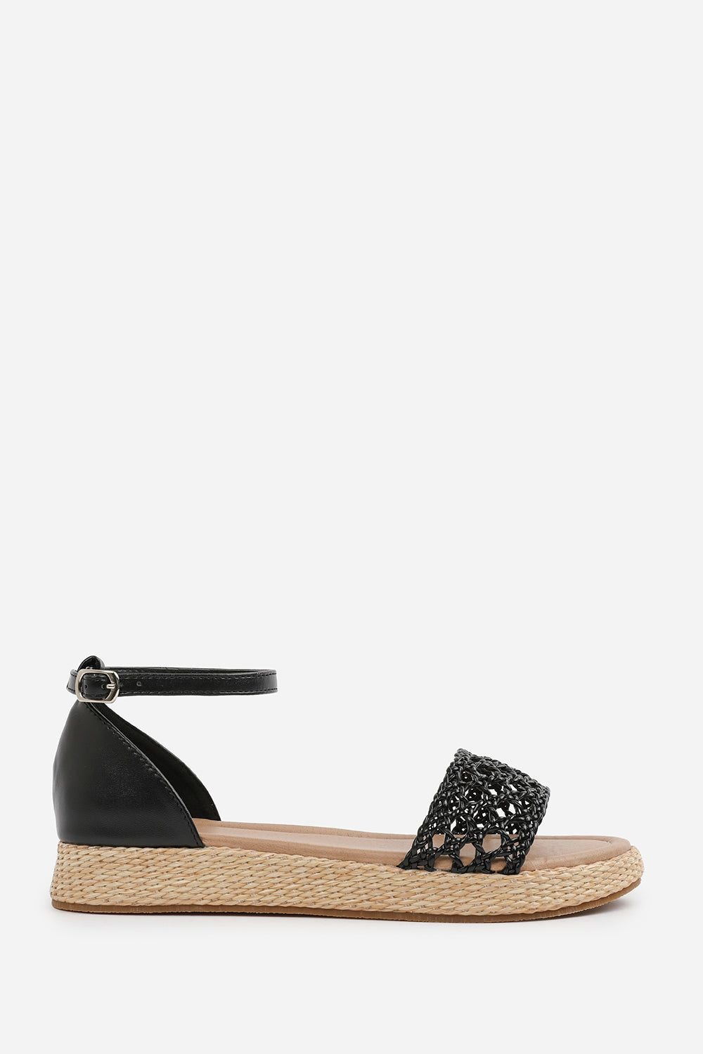 Where's That From 'Aviva' Braided Strap Espadrille Flatform With Buckle Ankle Strap image 2