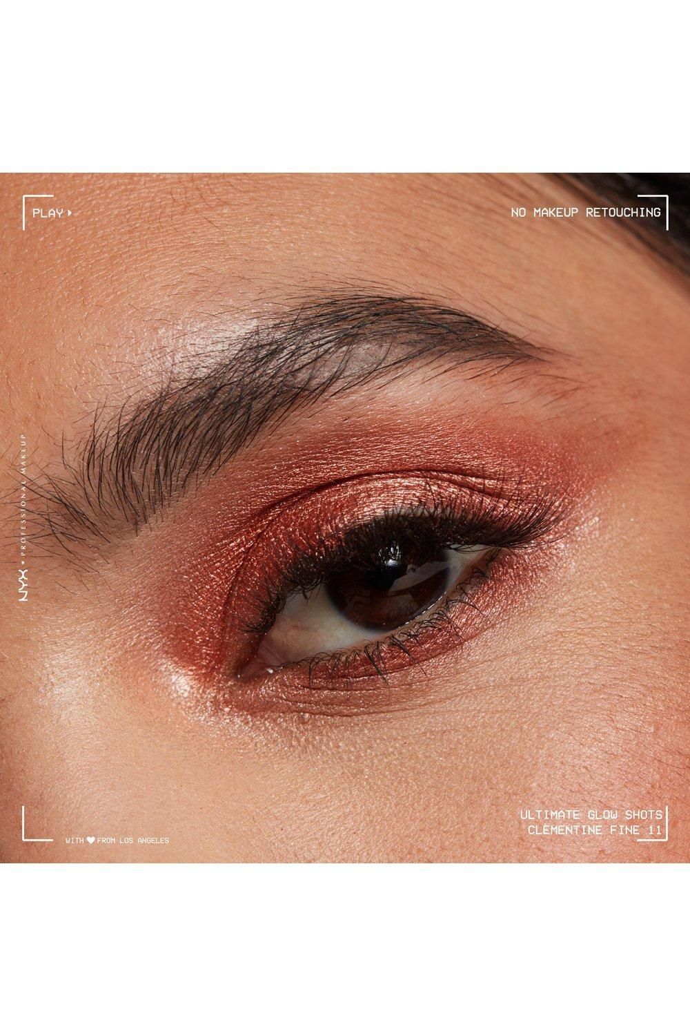 NYX Professional Makeup Ultimate Glow Shots Liquid Eyeshadow Clementine Fine image 4