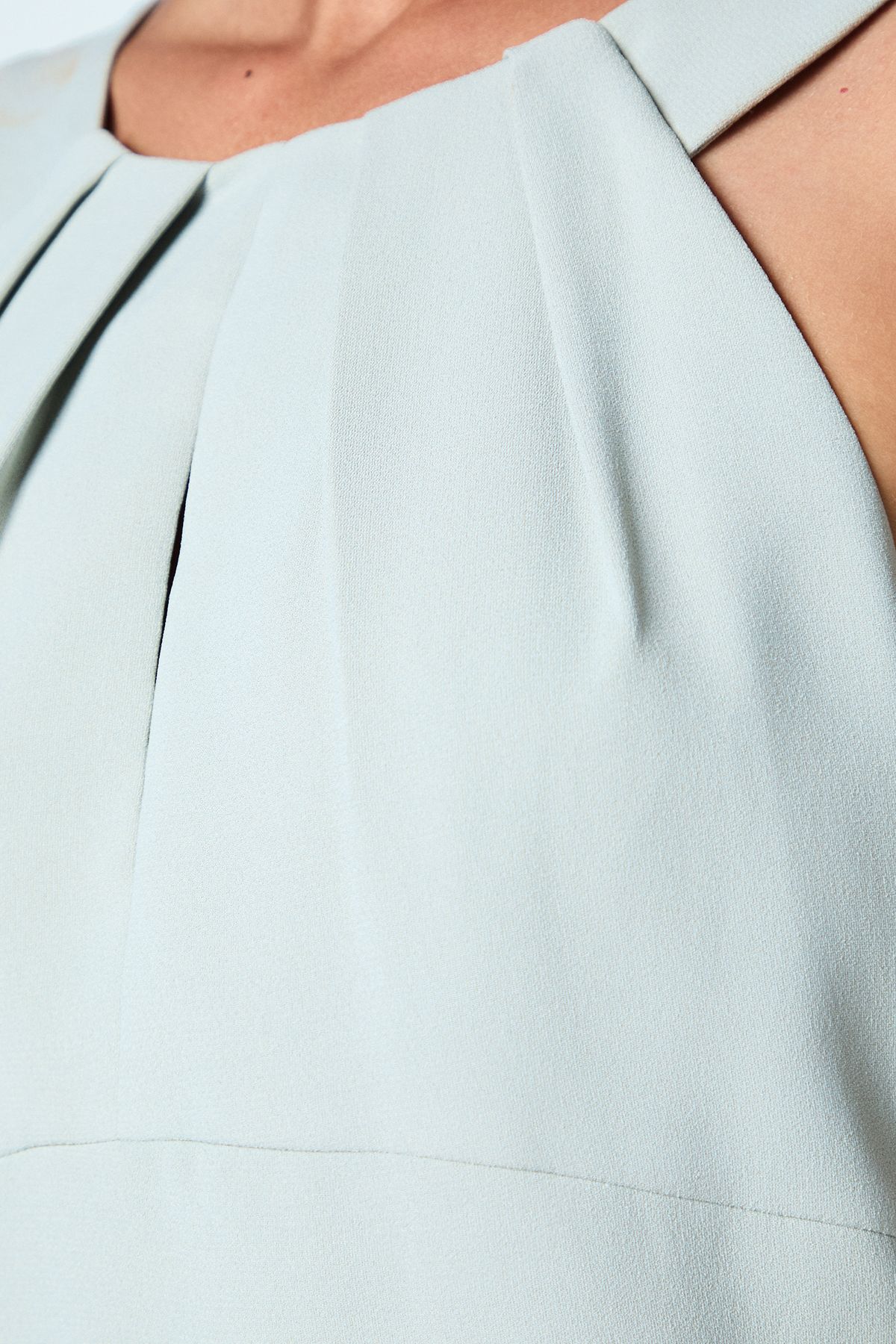 Coast Halter Neck Satin Bridesmaid Dress with Tie Back Detail Sage image 5