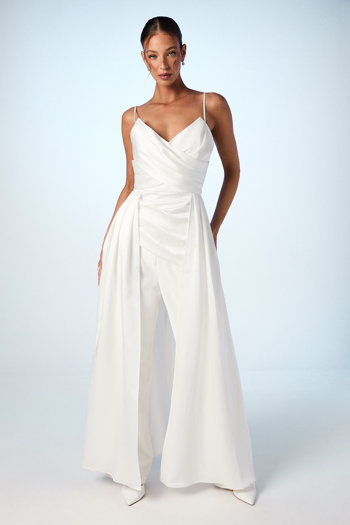 Coast Satin Drape Detail Bridal Top Ivory image 4