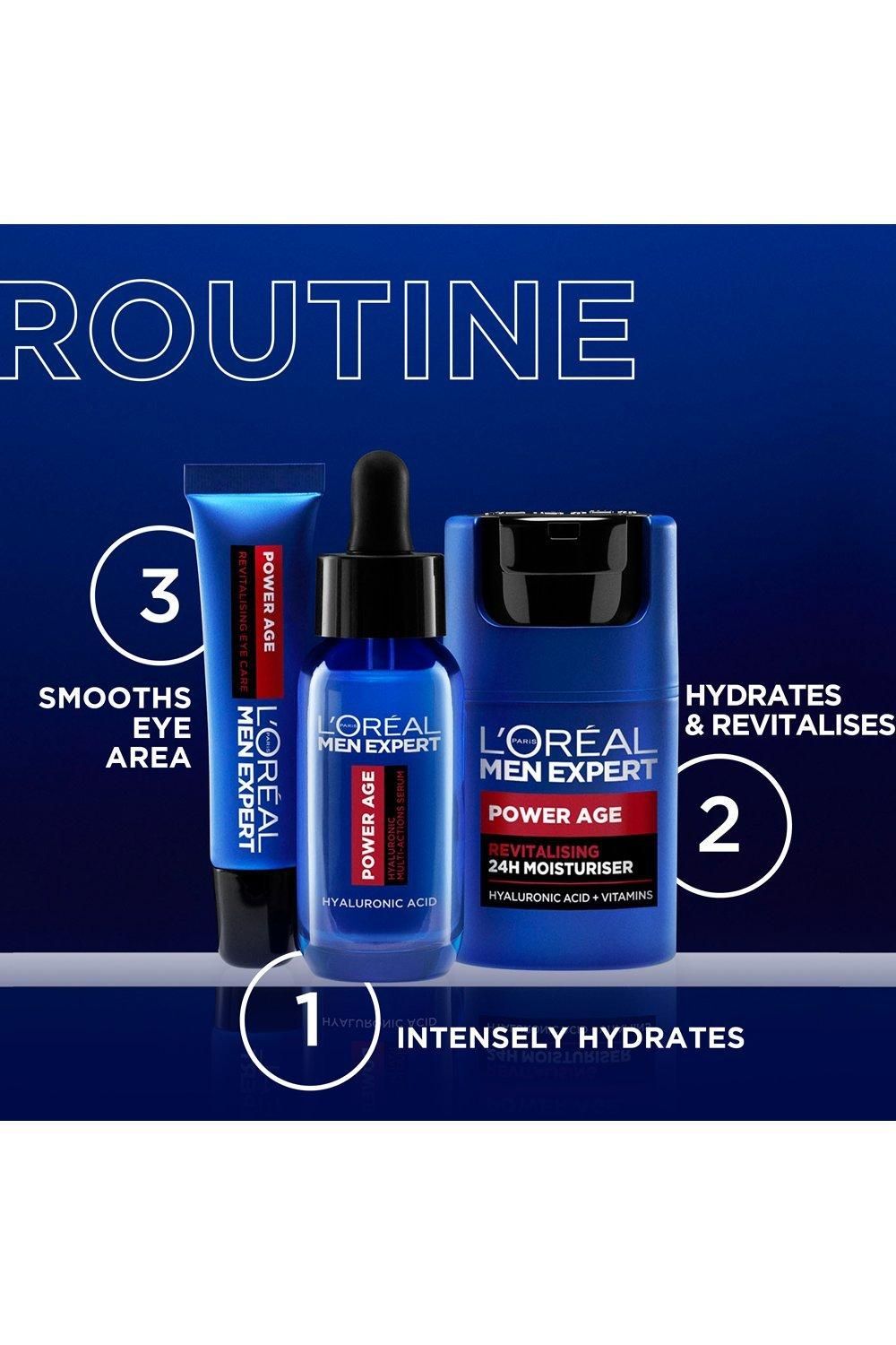 L'Oréal Paris Men Expert Power Age Serum, Hyaluronic Acid Serum for Ageing, Dry & Dull Skin Multi image 8