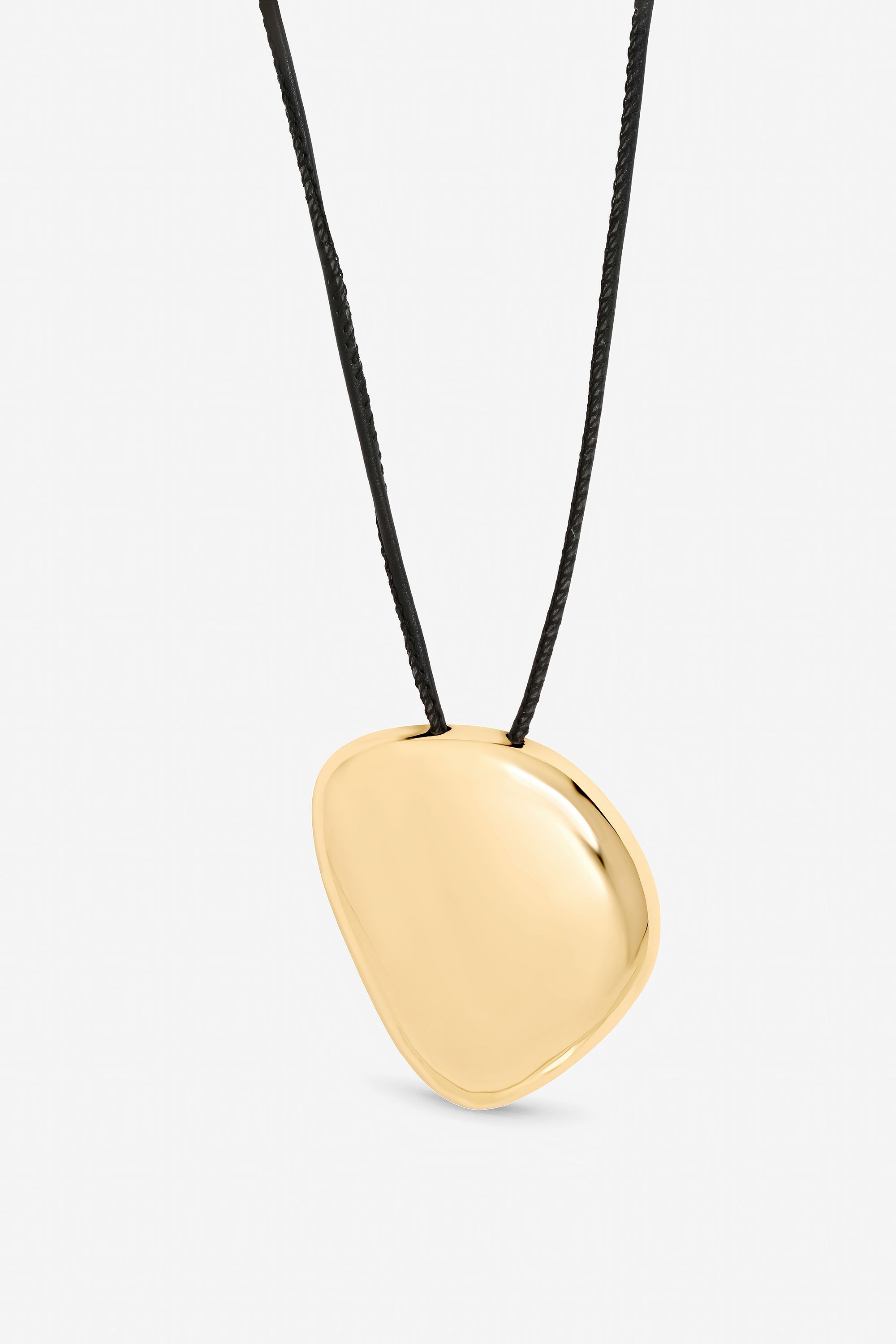 Mood Gold Plated Statement Polished Cord Necklace