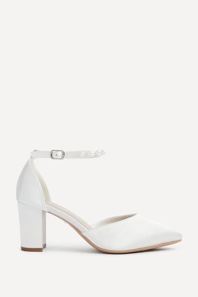 Linzi Elowen Bridal Wide Fit Ivory Satin Court Heel