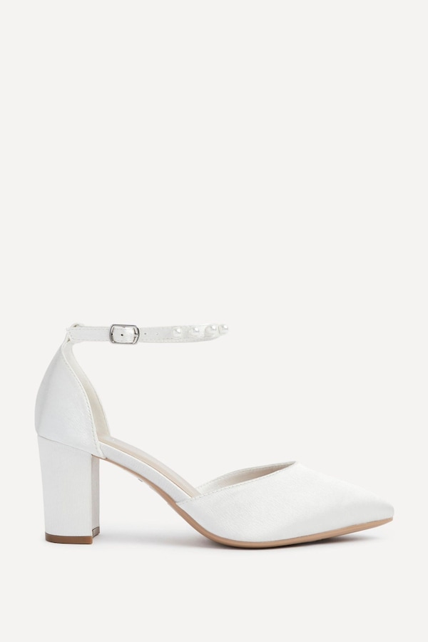 Linzi Elowen Bridal Wide Fit Ivory Satin Court Heel