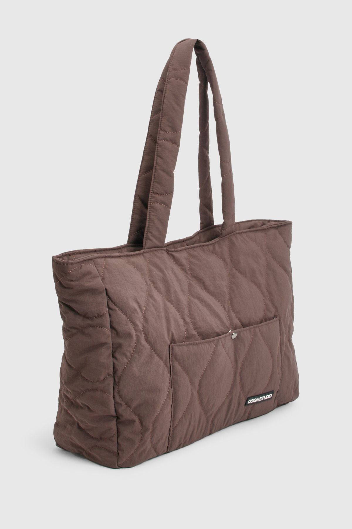 DSGN Studio DSGN Studio Quilted Large Tote Bag Dark Chocolate image 3