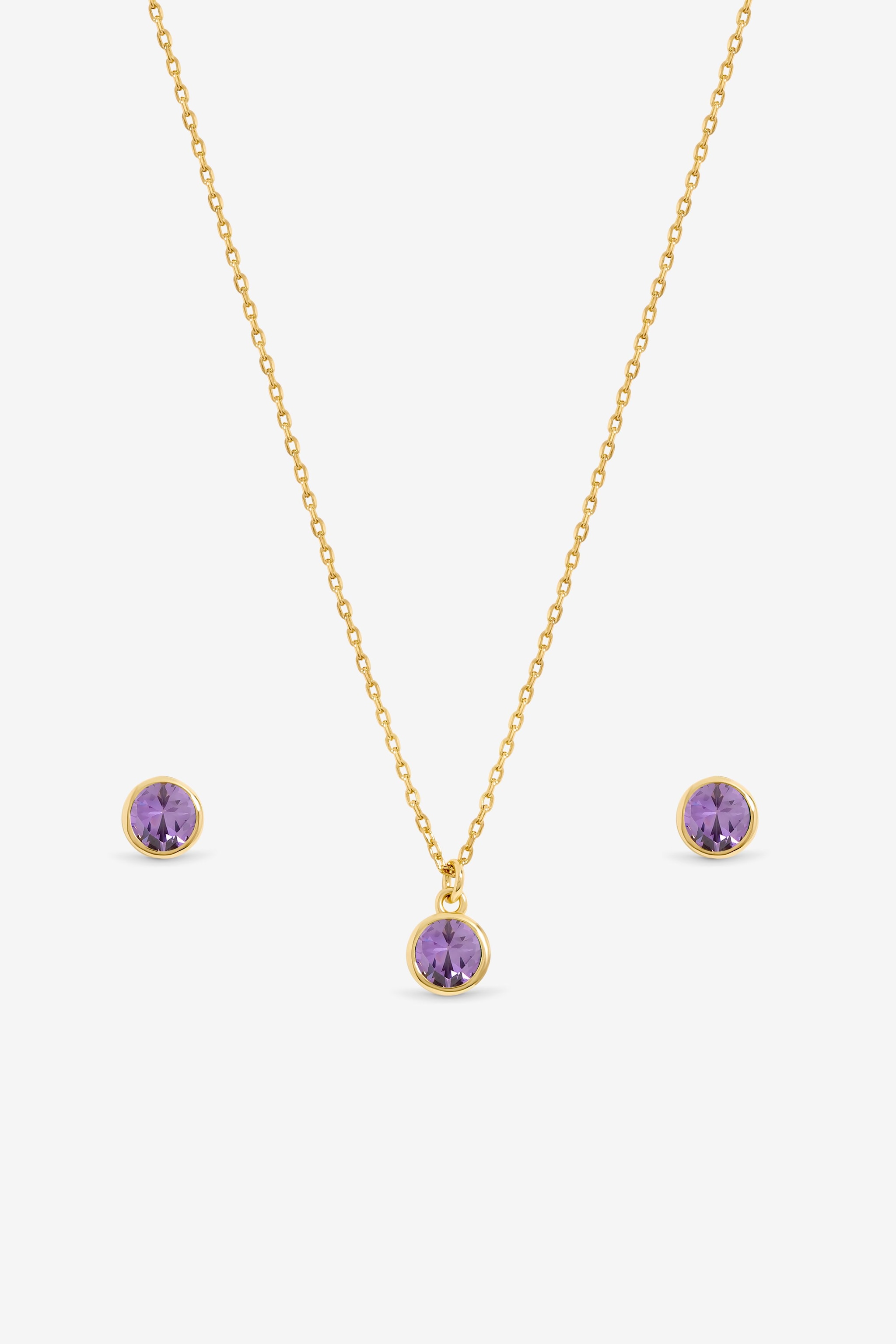 Jon Richard 14Ct Real Gold Plated Birthstone Bezel Set - December - Gift Boxed image 2