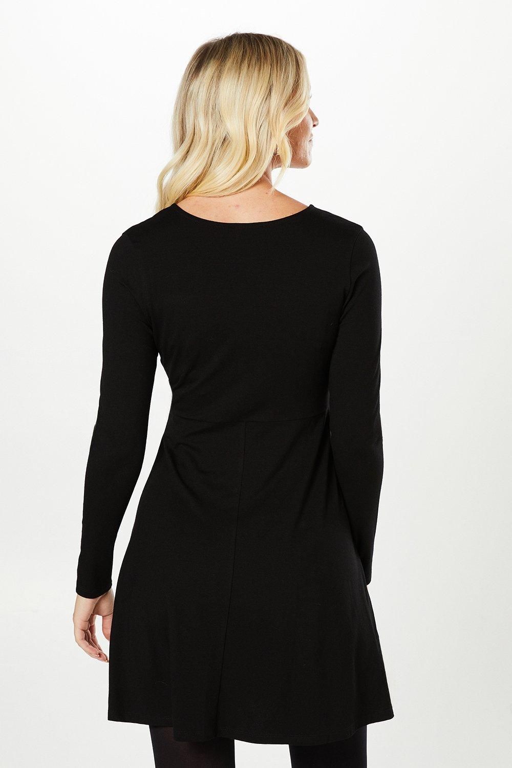 Dorothy Perkins Wrap Mini Dress Black image 3