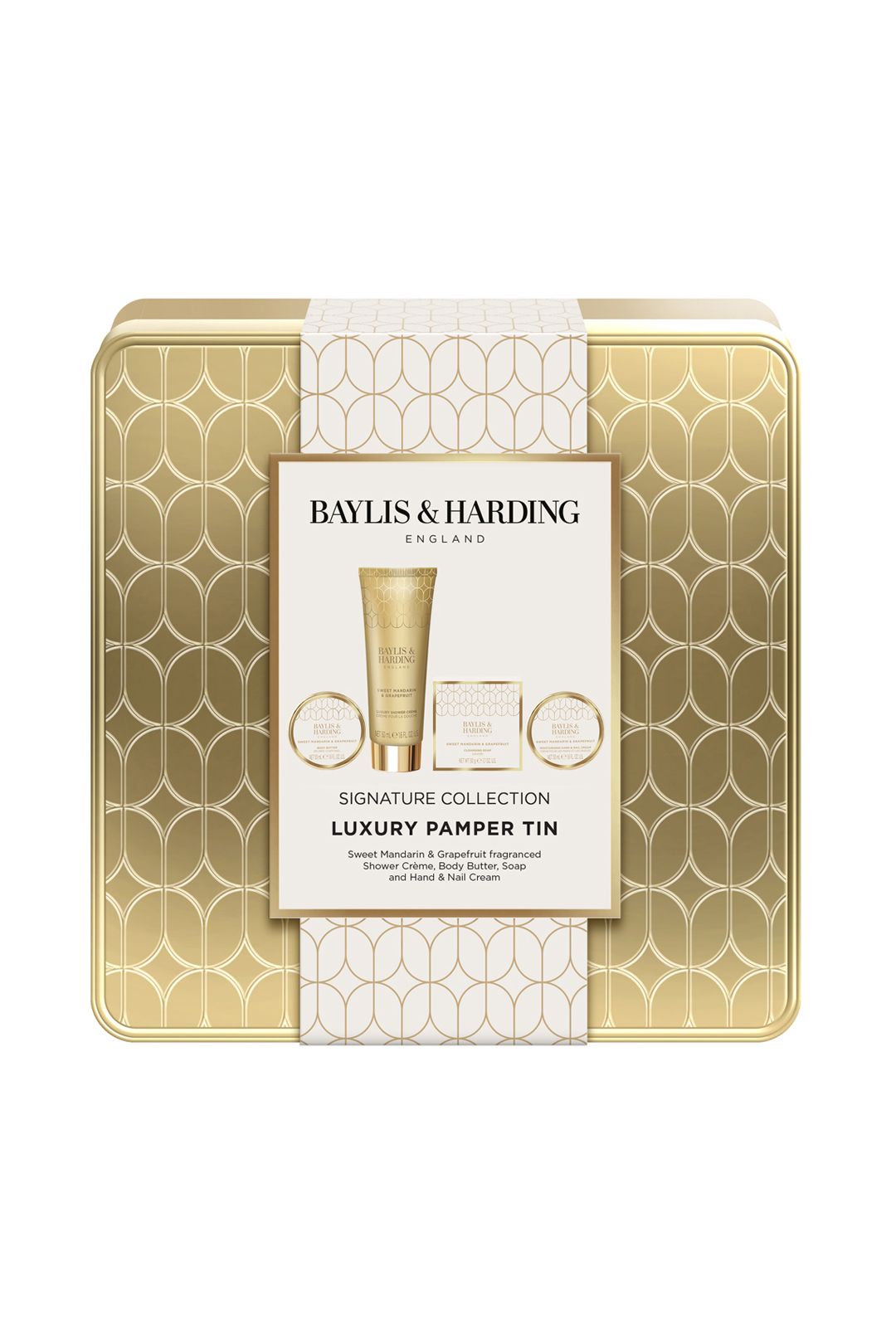 Baylis & Harding Sweet Mandarin & Grapefruit Luxury Pamper Tin Gift Set Multi image 1
