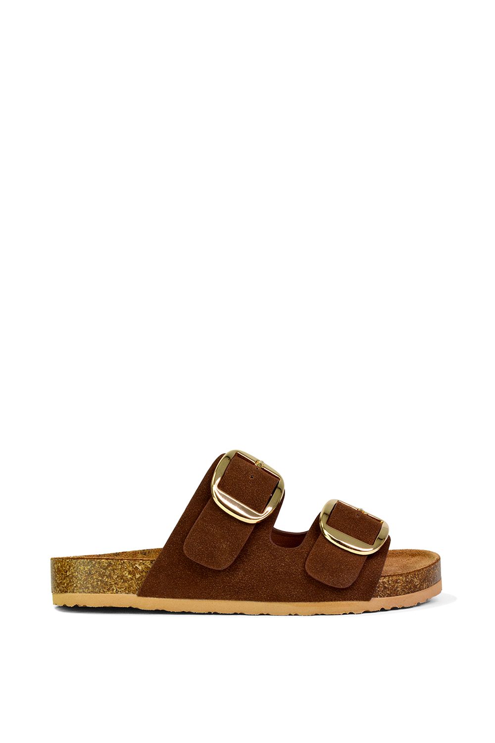 XY London 'Dolly' Slip On Slider Double Buckle Flat Sandals image 1