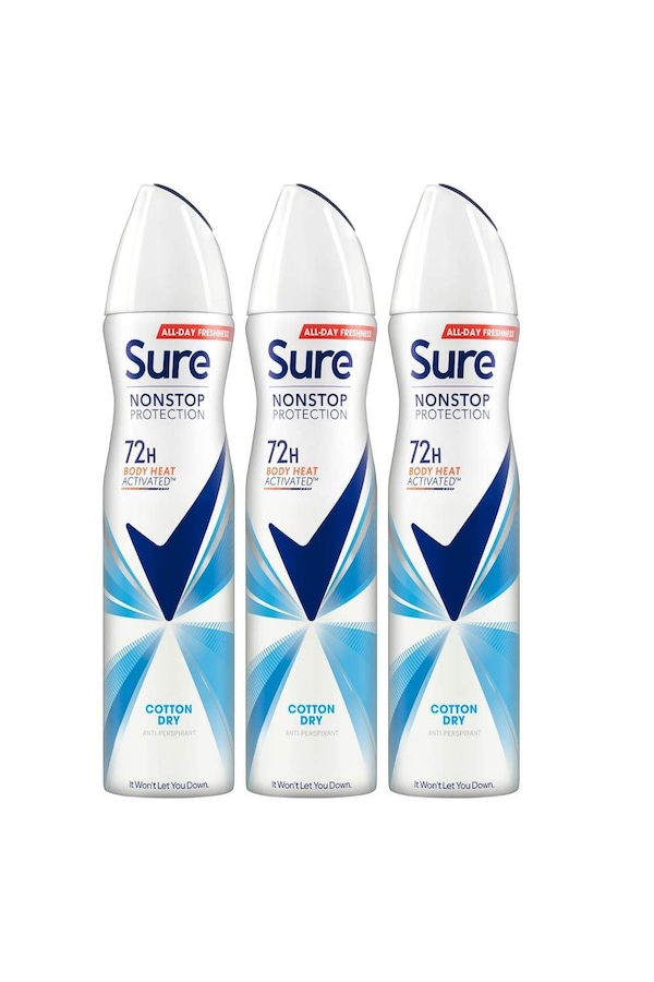 Sure Women 'Antiperspirant' 72H Protection Cotton Dry Deodorant, 3x250ml