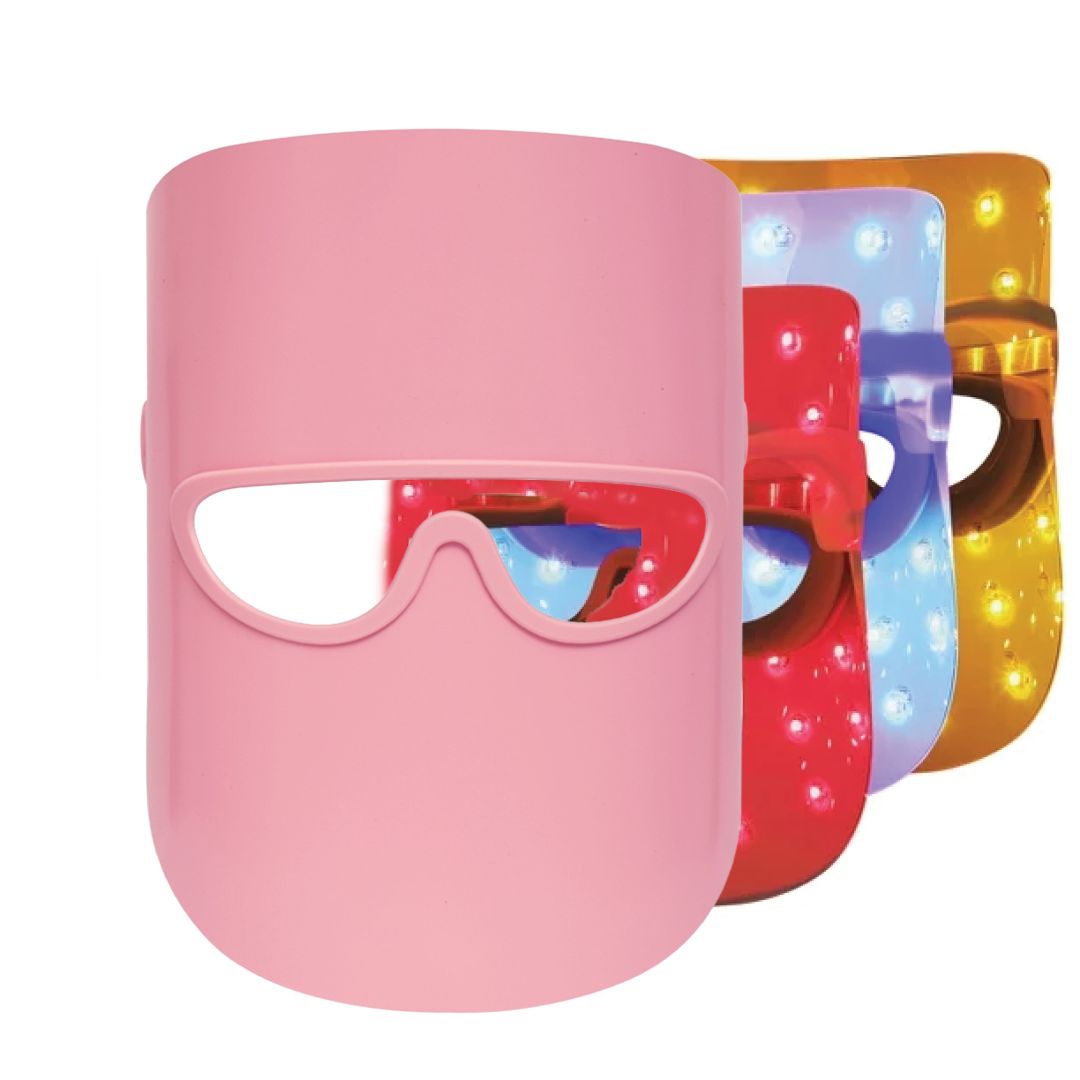 Erth Skin London LED Light Therapy Glow & Renew Mask - 3 Color Modes/Pink image 3