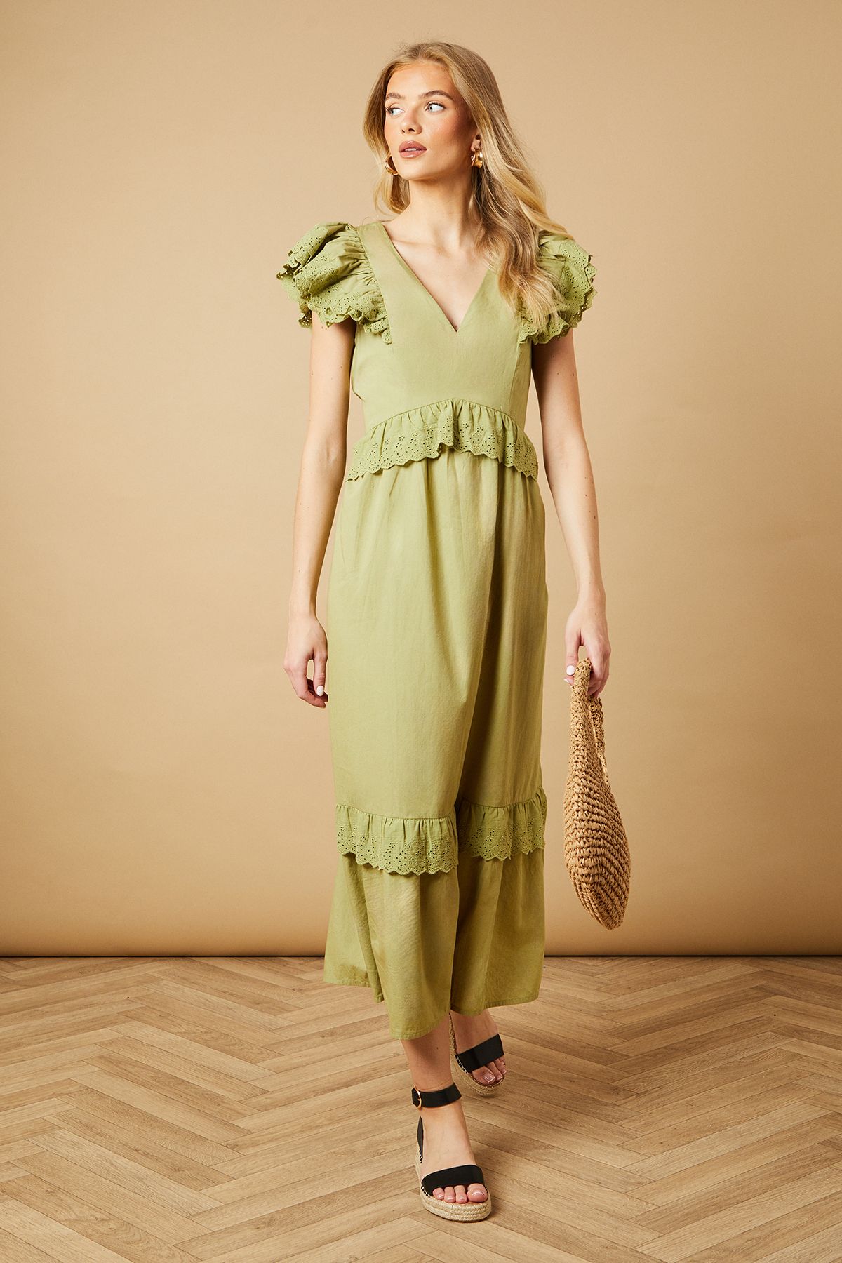 Oasis Khaia Faux Leather Low Wedge Espadrille Sandals Black image 2