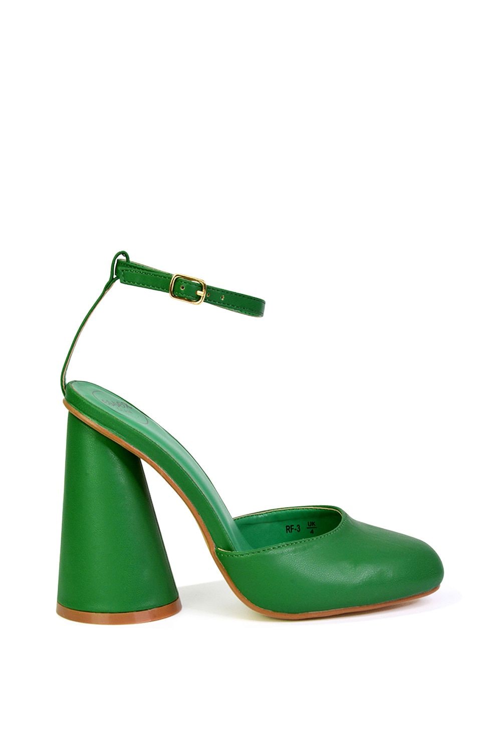 XY London 'Ekin' Ankle Strap Statement Cylinder Block Heel image 5