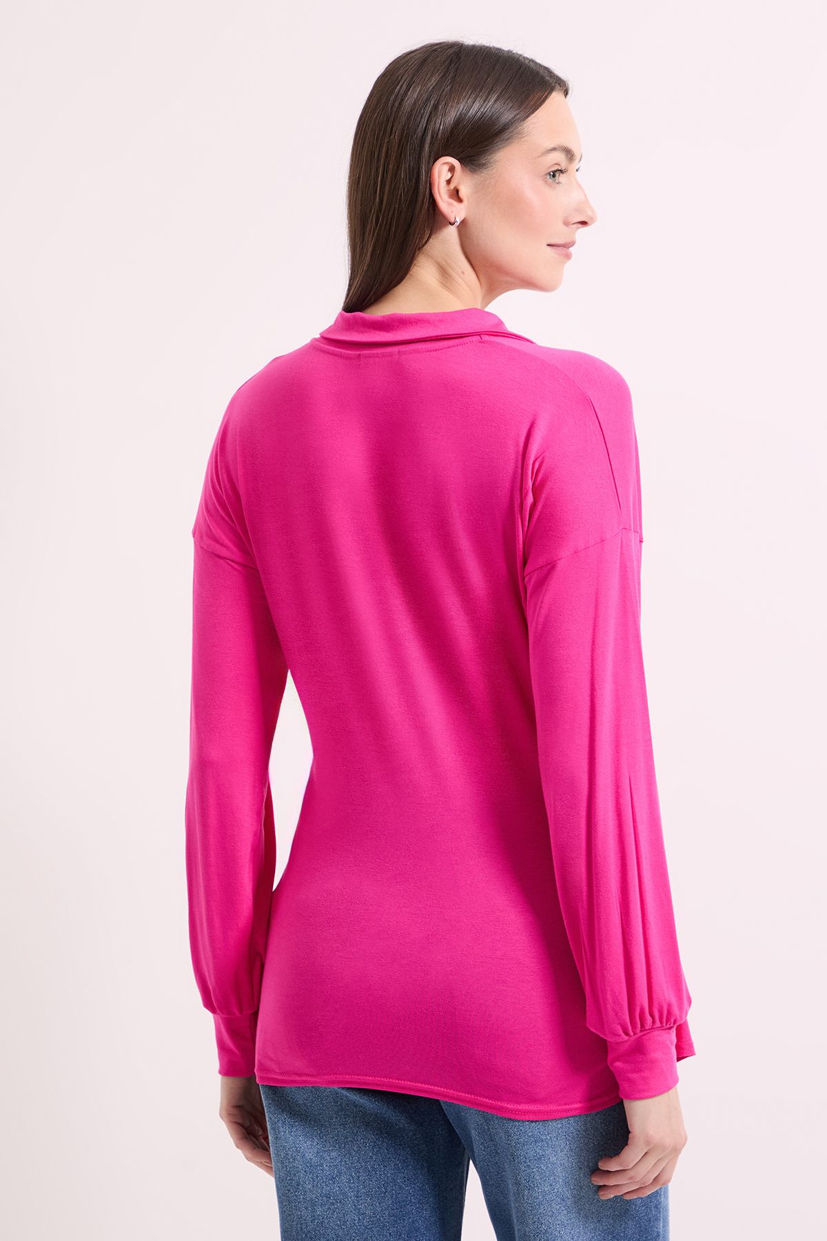 Principles Pink Wrap Front Jersey Shirt Pink image 3