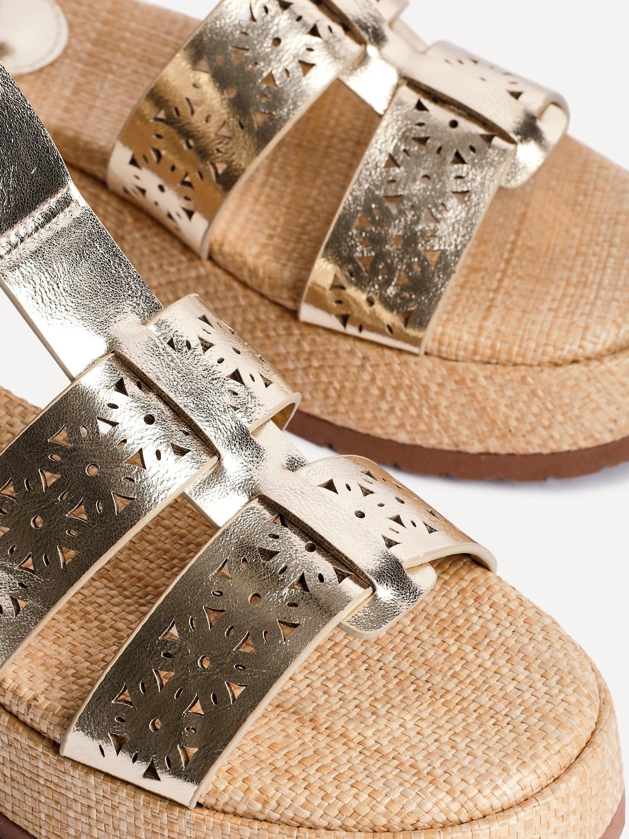 Linzi Sunkissed Gold Gladiator Flatform Sandals image 5