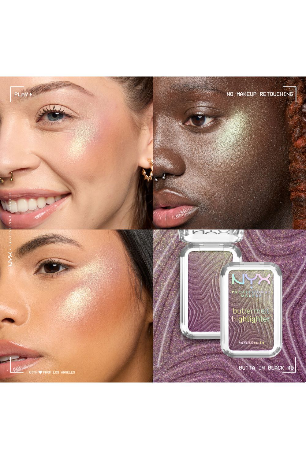 NYX Professional Makeup Buttermelt Highlighter 5g Butta In Black image 4