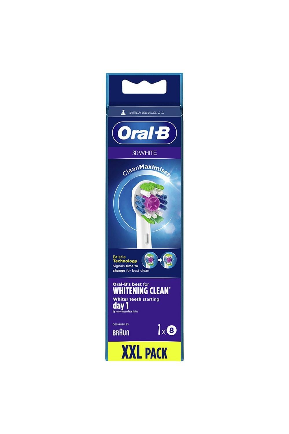 Oral B 3D White Replacement Head Refills 8 Pack White image 1