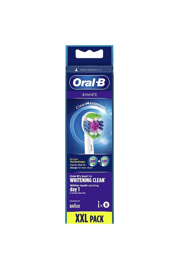 Oral B 3D White Replacement Head Refills 8 Pack White