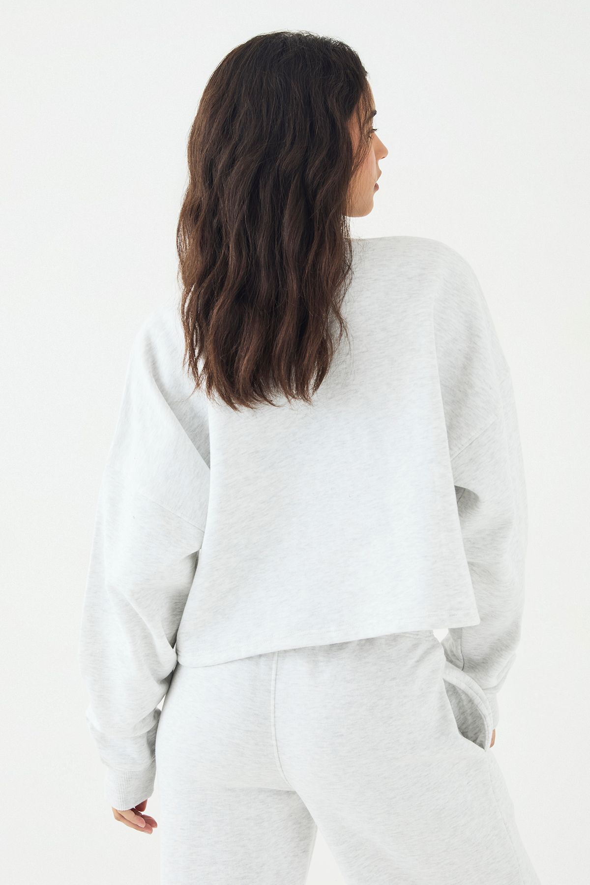 DSGN Studio DSGN Studio Button Through Cardigan Sweatshirt Ash Grey image 2