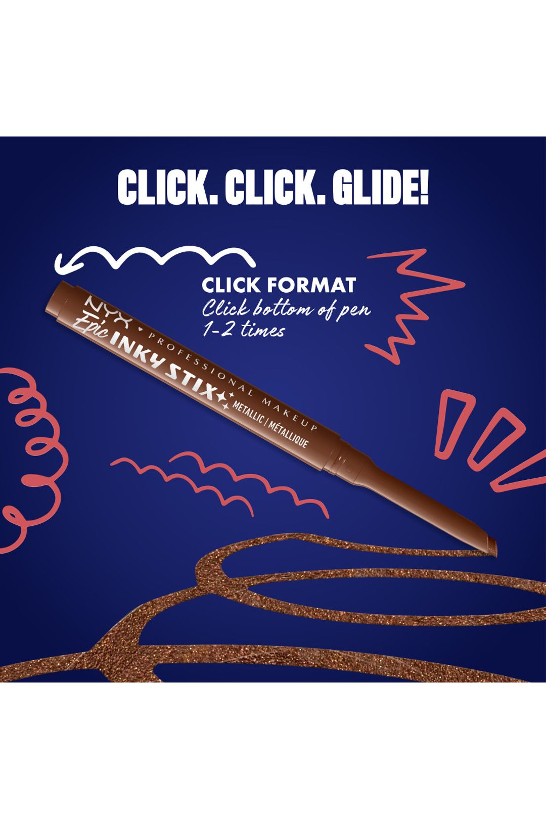 NYX Professional Makeup Epic Inky Stix Cream Gel Eyeliner 0.1g Kinetic Copper image 8