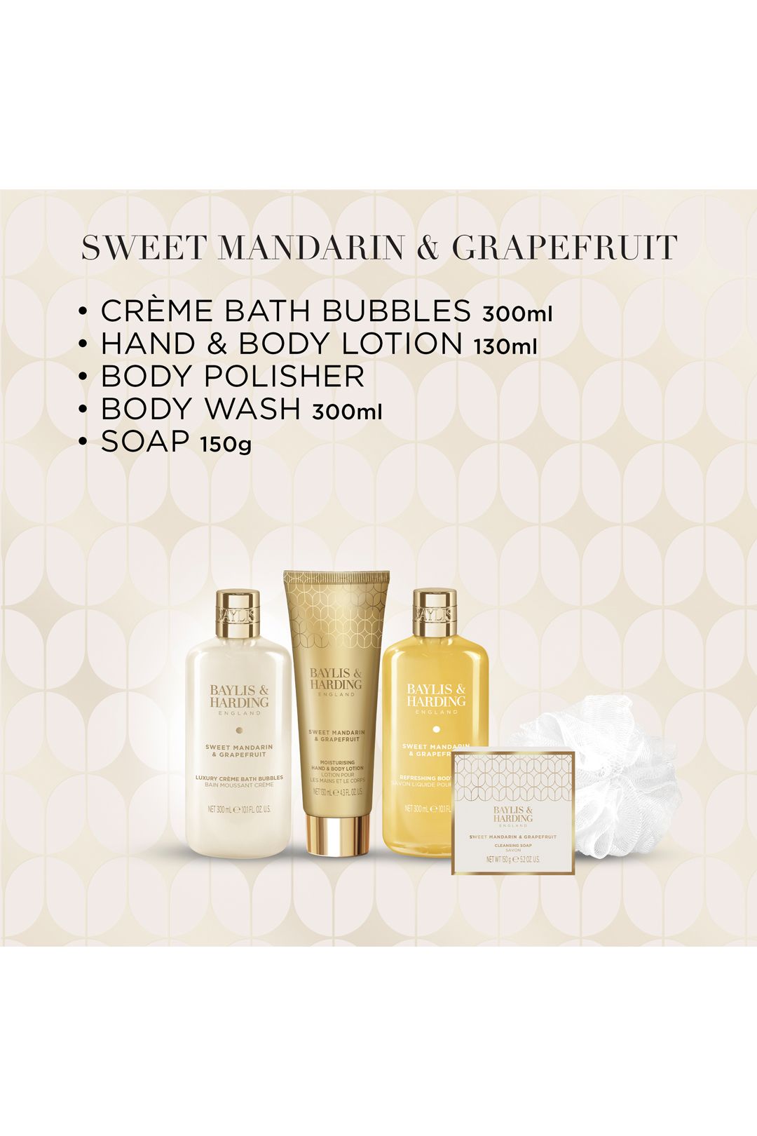 Baylis & Harding Sweet Mandarin & Grapefruit Indulgent Bag of Luxury Gift Set Multi image 4