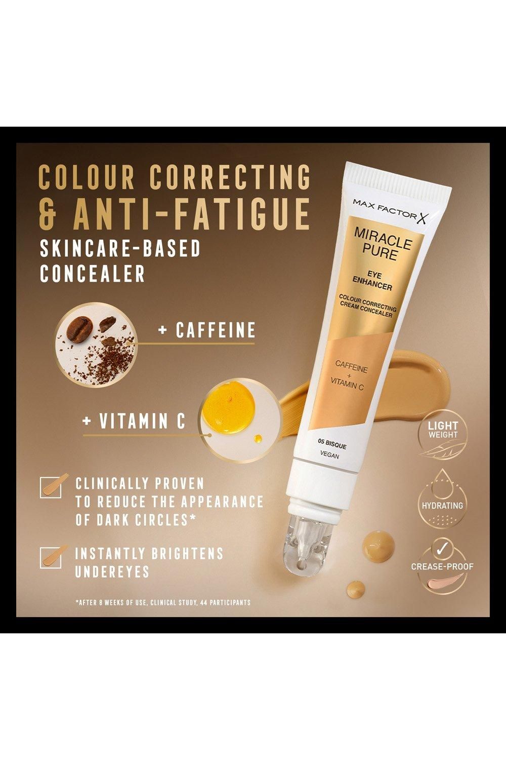 Max Factor Miracle Pure Colour Correcting & Anti-Fatigue Eye Enhancer Cream Concealer Maple image 3