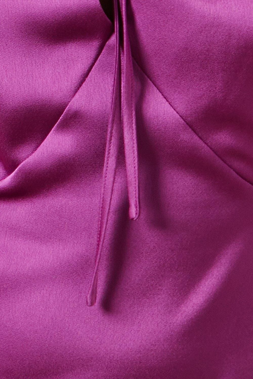 Oasis Occasion Tie Neck Satin Midi Dress Purple image 5