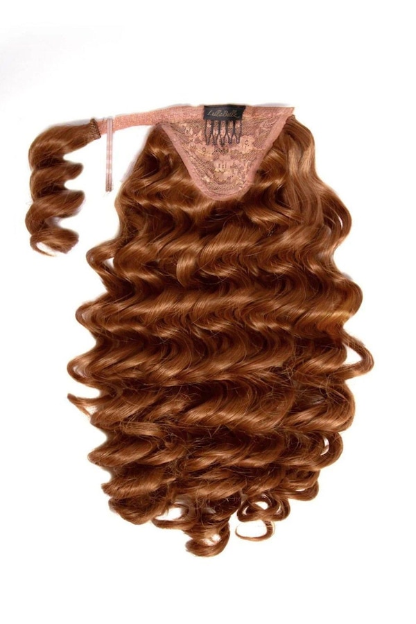 Lullabellz Midi Grande Curly Corkscrew 20inch Wraparound Pony Mixed Auburn