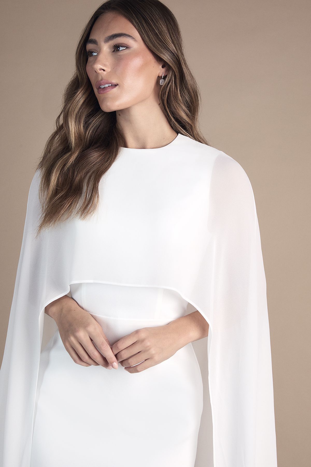 Coast Cape Maxi Wedding Dress Ivory image 4