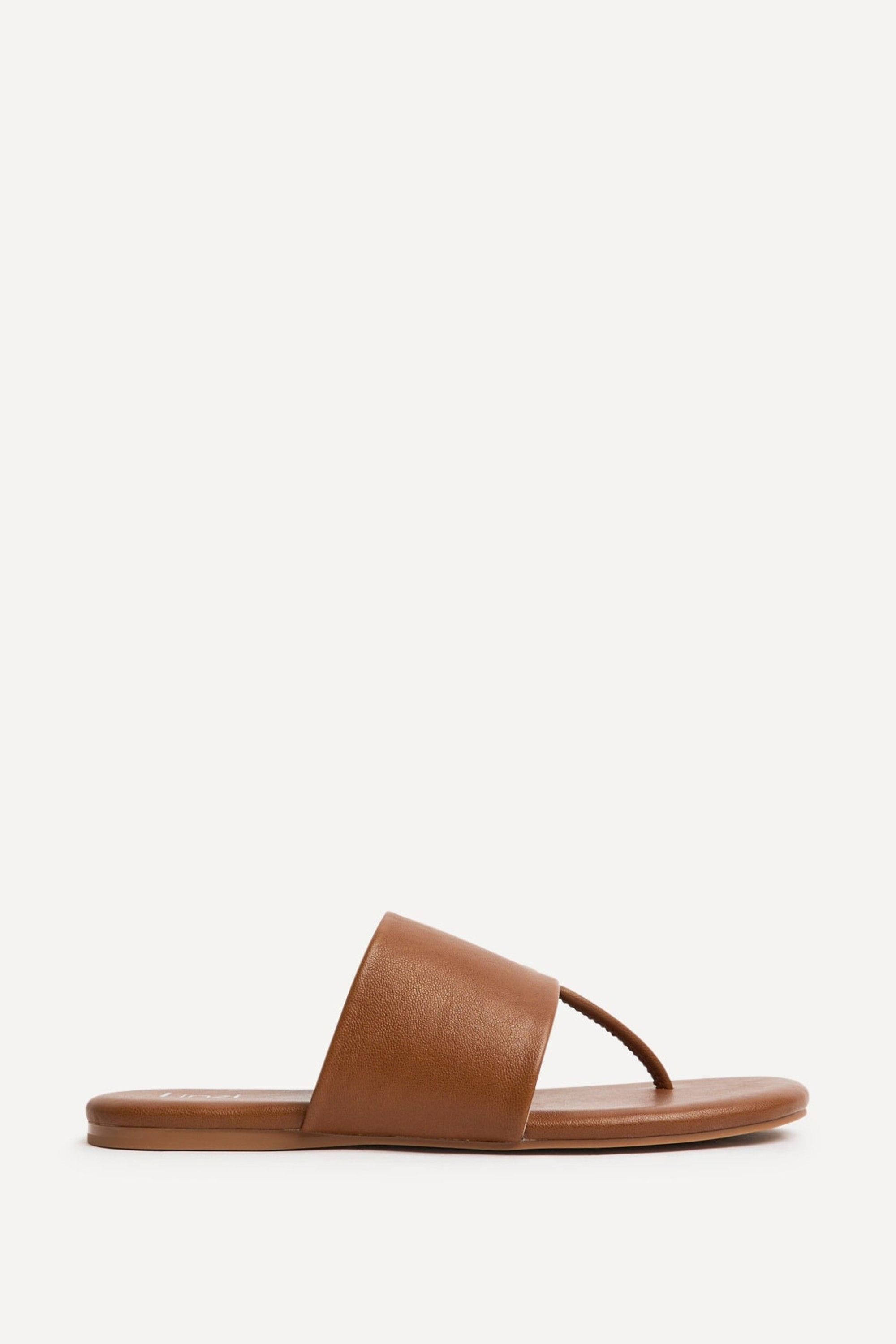 Linzi Amara Tan Flat Sandals