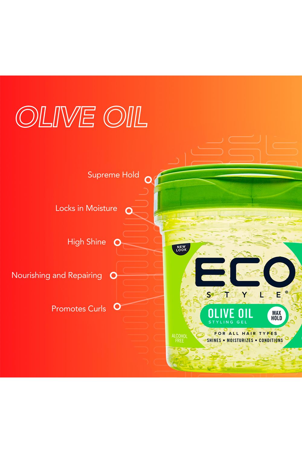 Eco Style Olive Oil Styling Gel 236ml Multi image 5