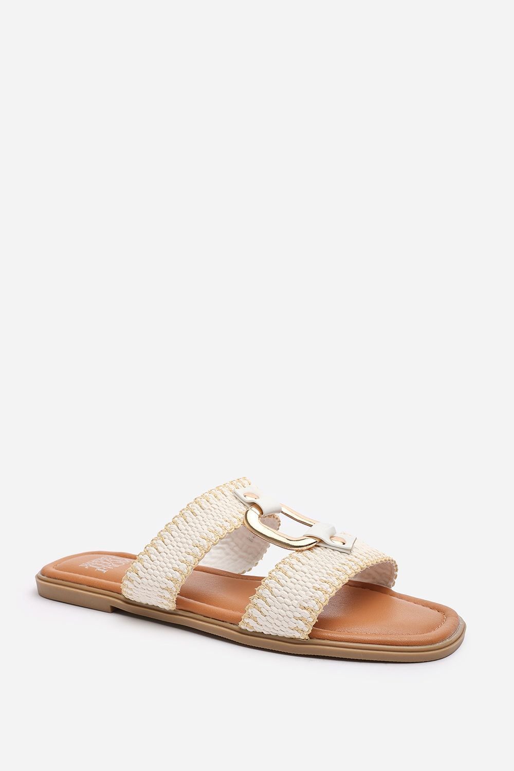 Where's That From 'Imani' Flat Raffia Strap Sandals image 3