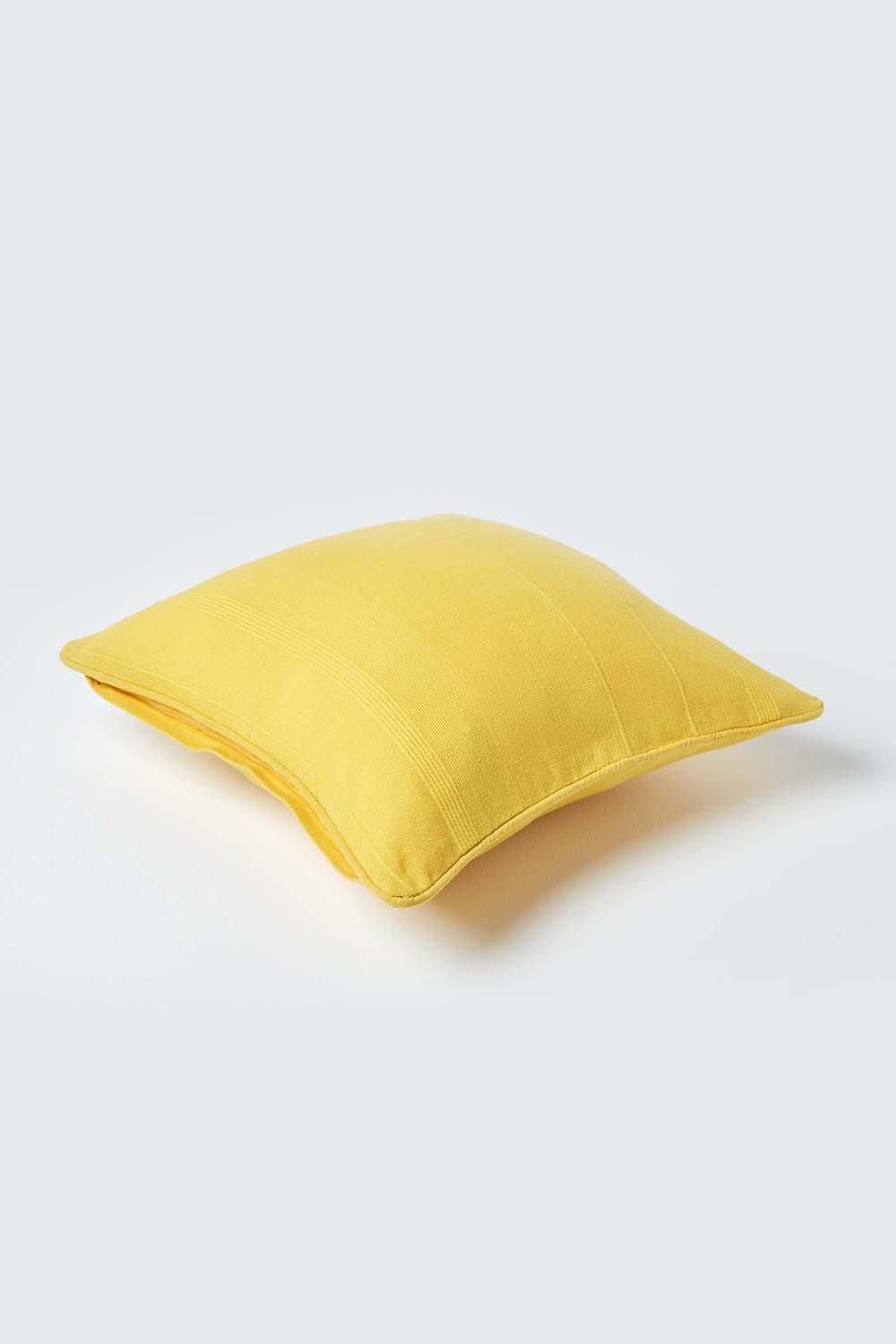 Homescapes Cotton Rajput Ribbed Cushion Cover image 3