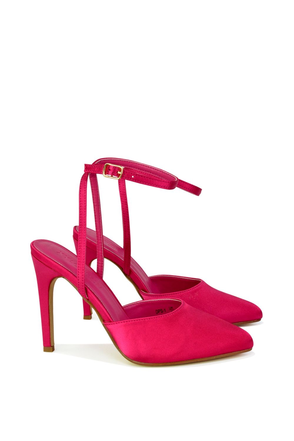 XY London 'Liliane' 2 Part Pointed Toe Satin Shoes Stiletto Heel image 2