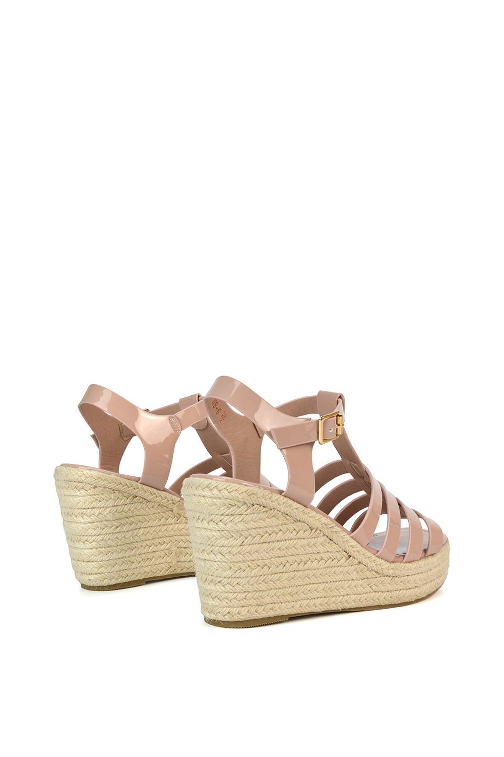 XY London 'Remi' Wedge Heel Platform Espadrille Square Toe Sandals image 5