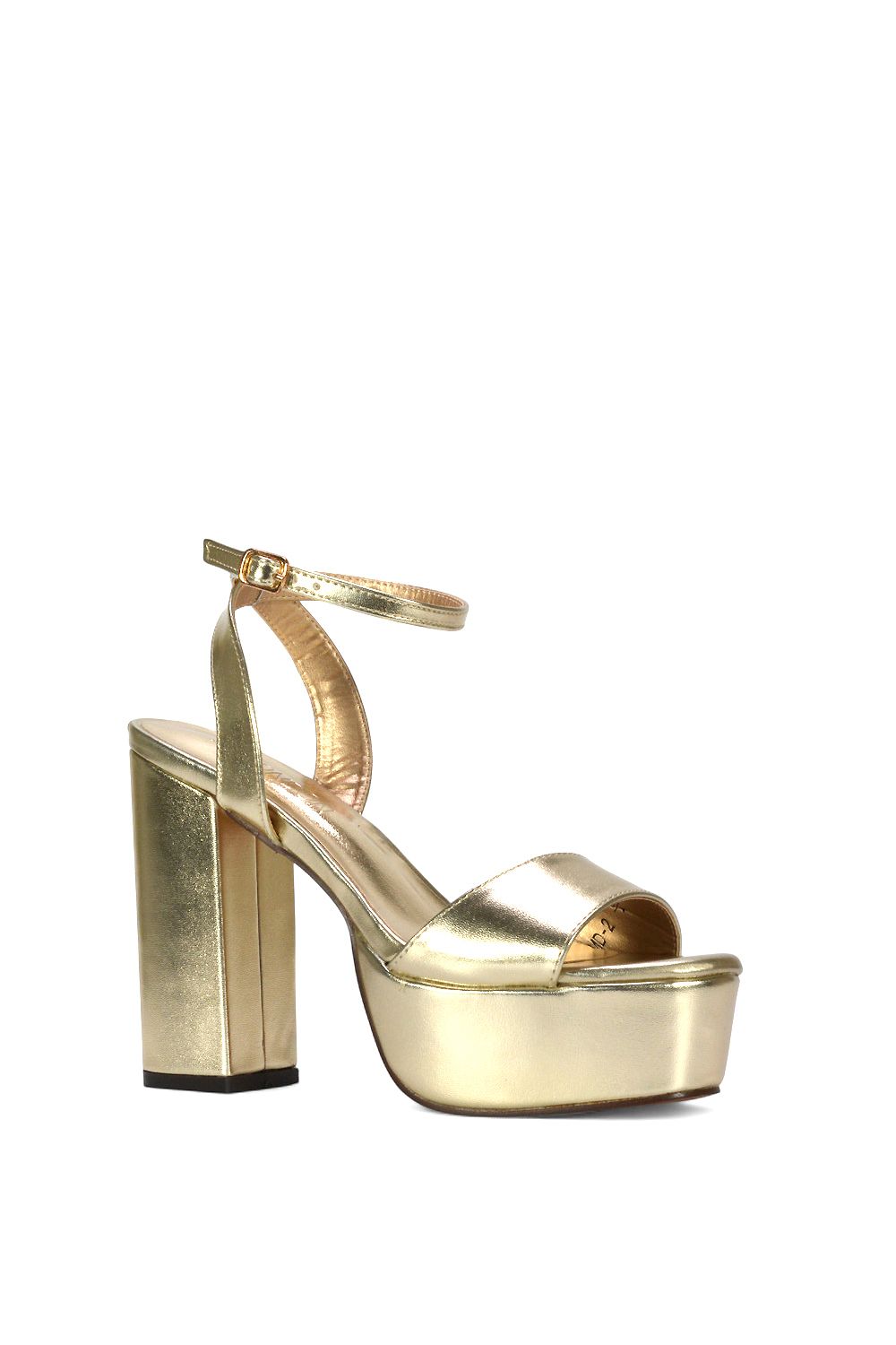 XY London 'Jayce' Strappy Chunky Block High Heel Platform Shoes With Square Toe image 2