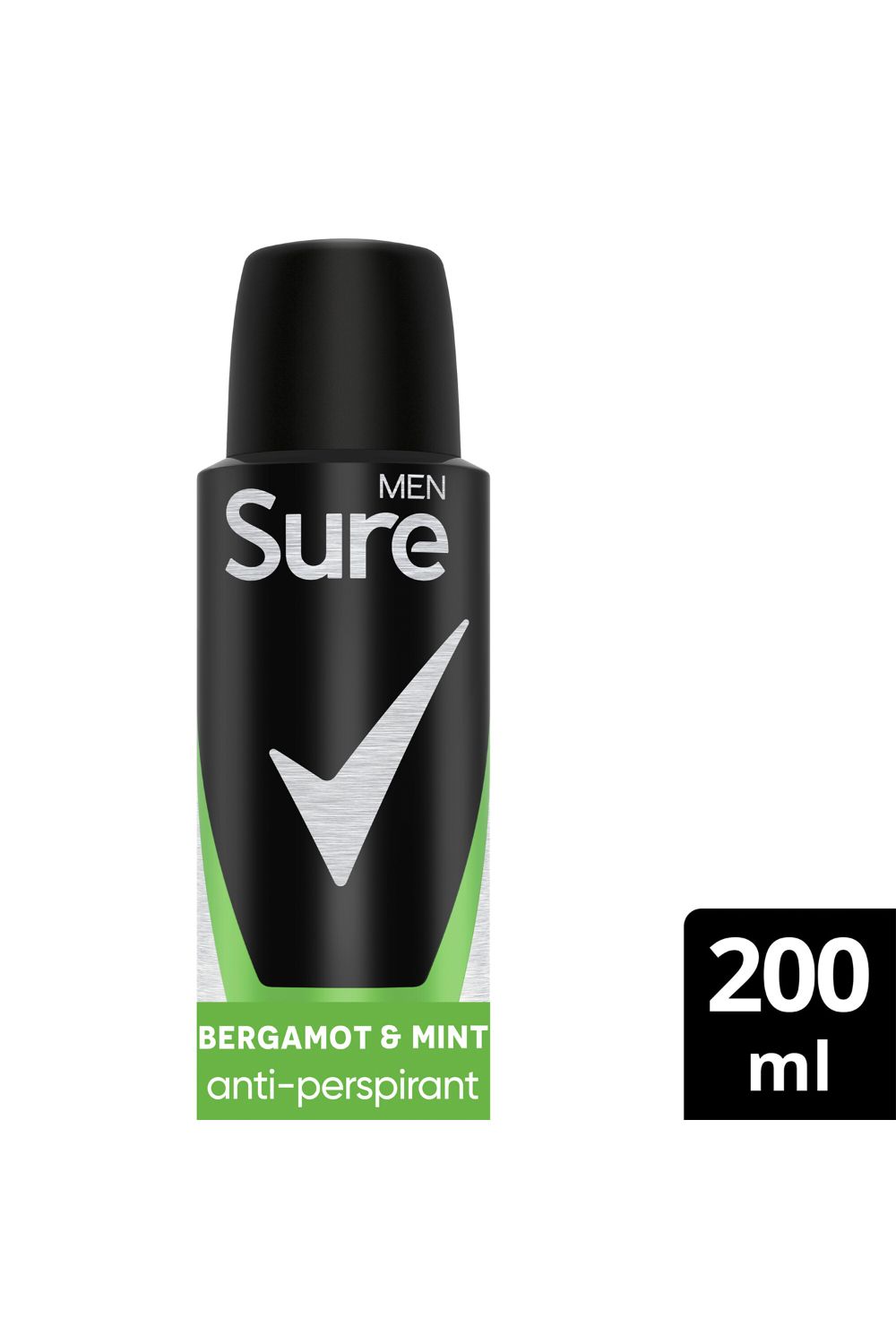 Sure Men 'Deodorant Spray' Bergamot & Mint with 48Hrs Protection 200ml, 6pk image 2