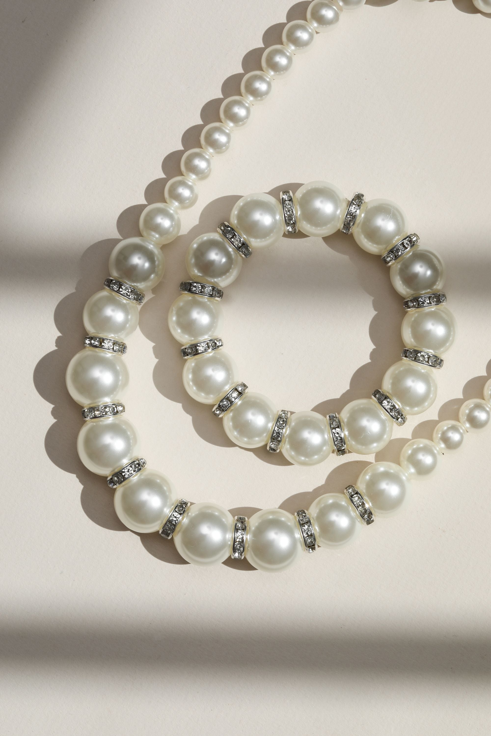 Mood Hematite Crystal & Cream Pearl Beaded Necklace image 5
