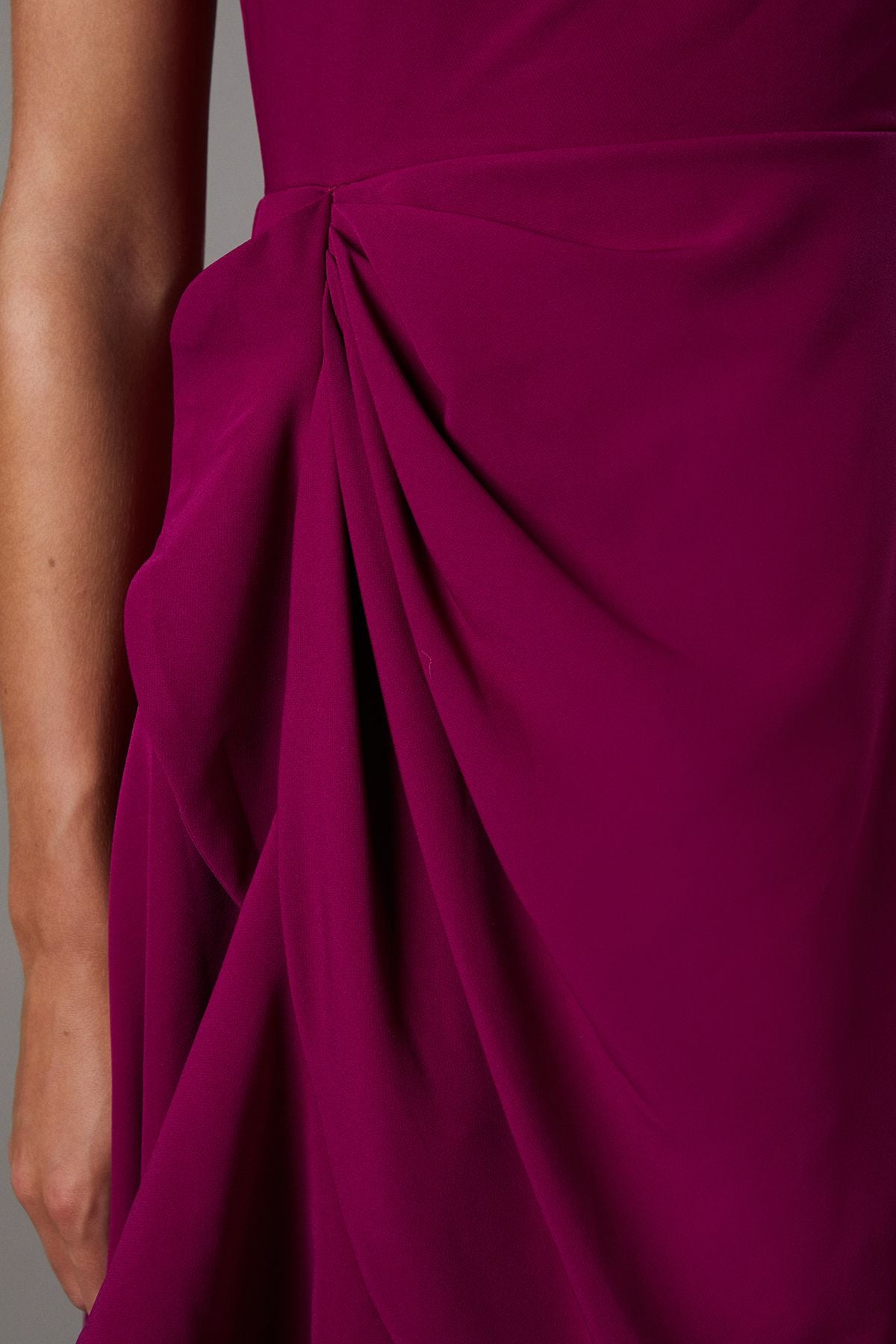 Coast Crepe Ruffle Dress With Low Back Raspberry image 5
