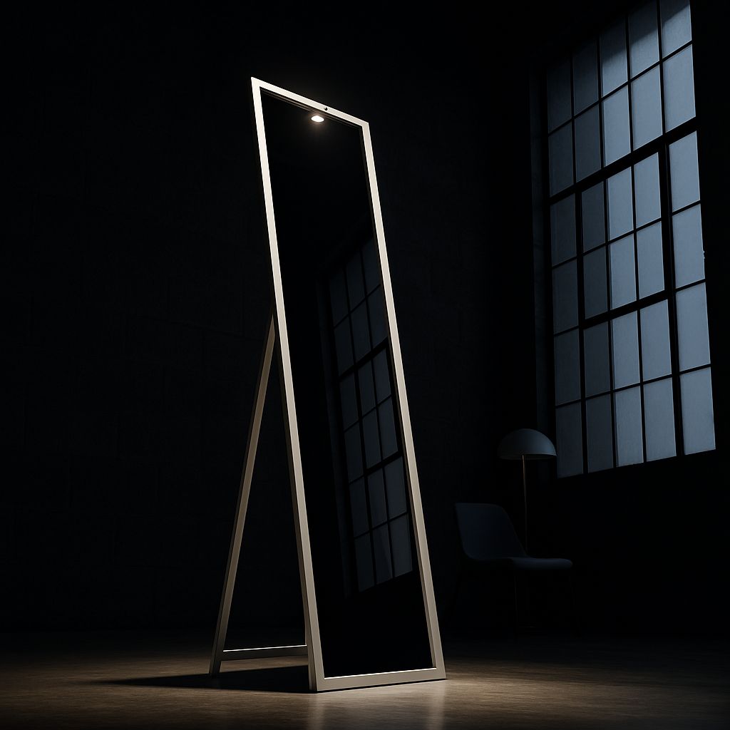 Harbour Housewares Square Full-Length Mirror 137x35.5cm Black Frame image 6