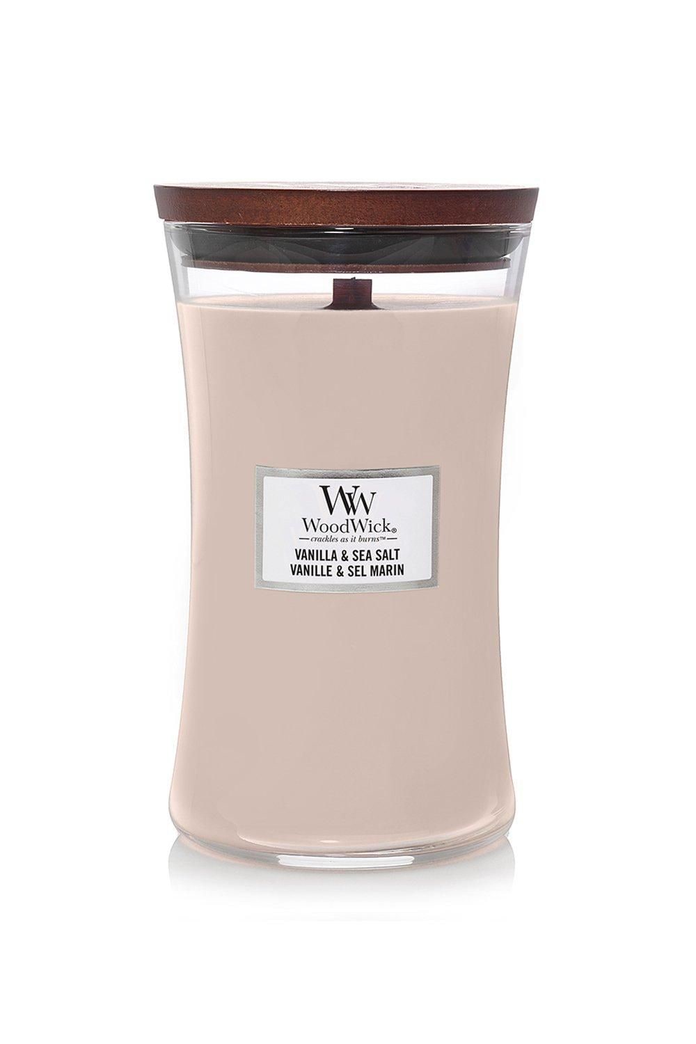 Woodwick Vanilla & Sea Salt Large Candle Pink image 1