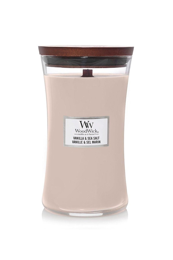 Woodwick Vanilla & Sea Salt Large Candle Pink
