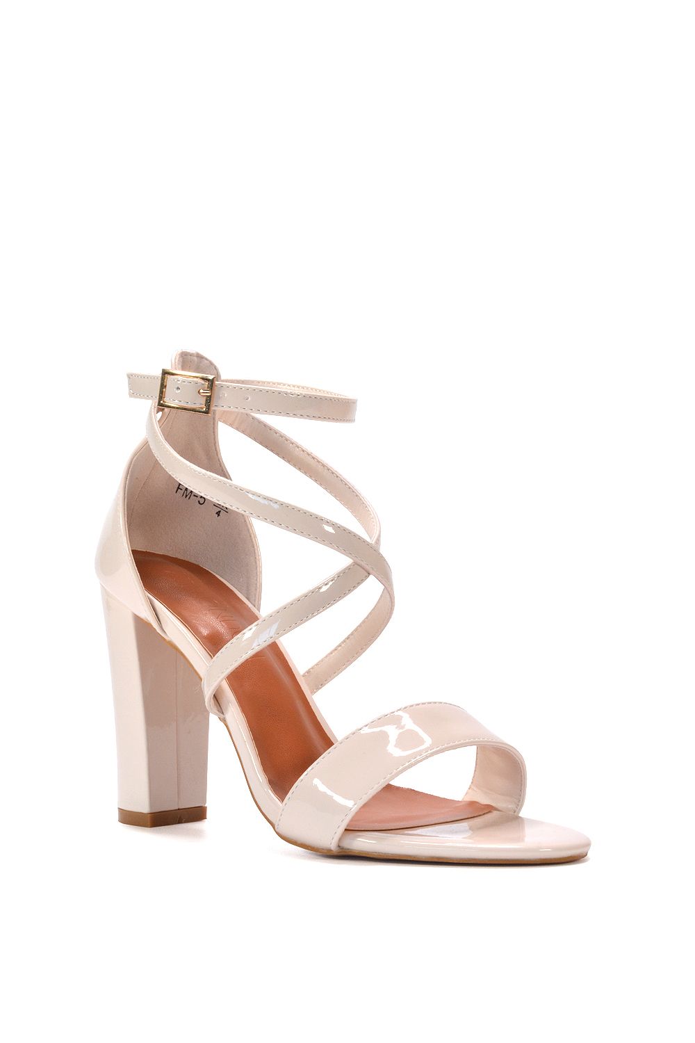 XY London 'Briella' Strappy High Block Heel Sandals image 3