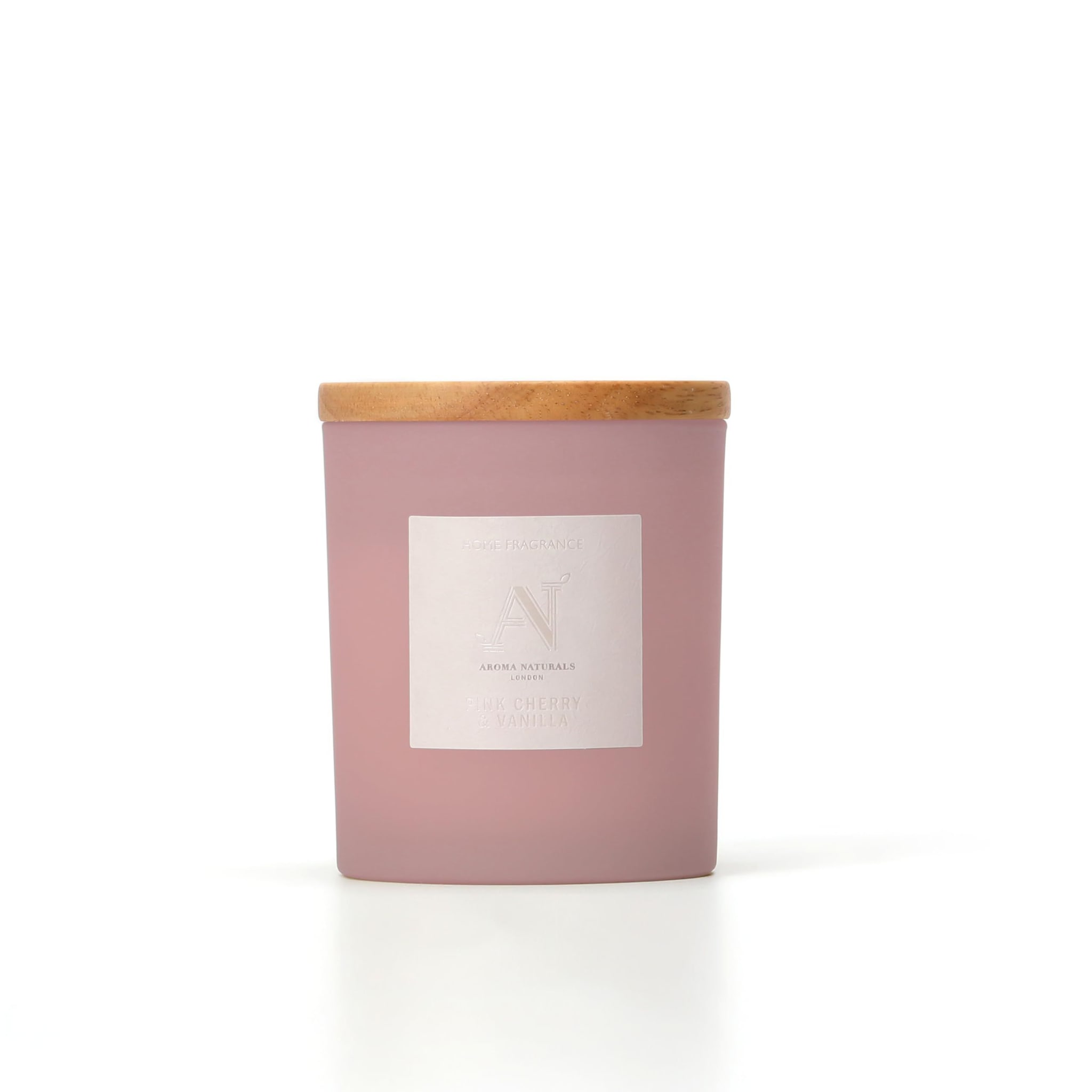 Aroma Naturals Frosted Decadence Glass Candle - Pink Cherry & Vanilla Scent