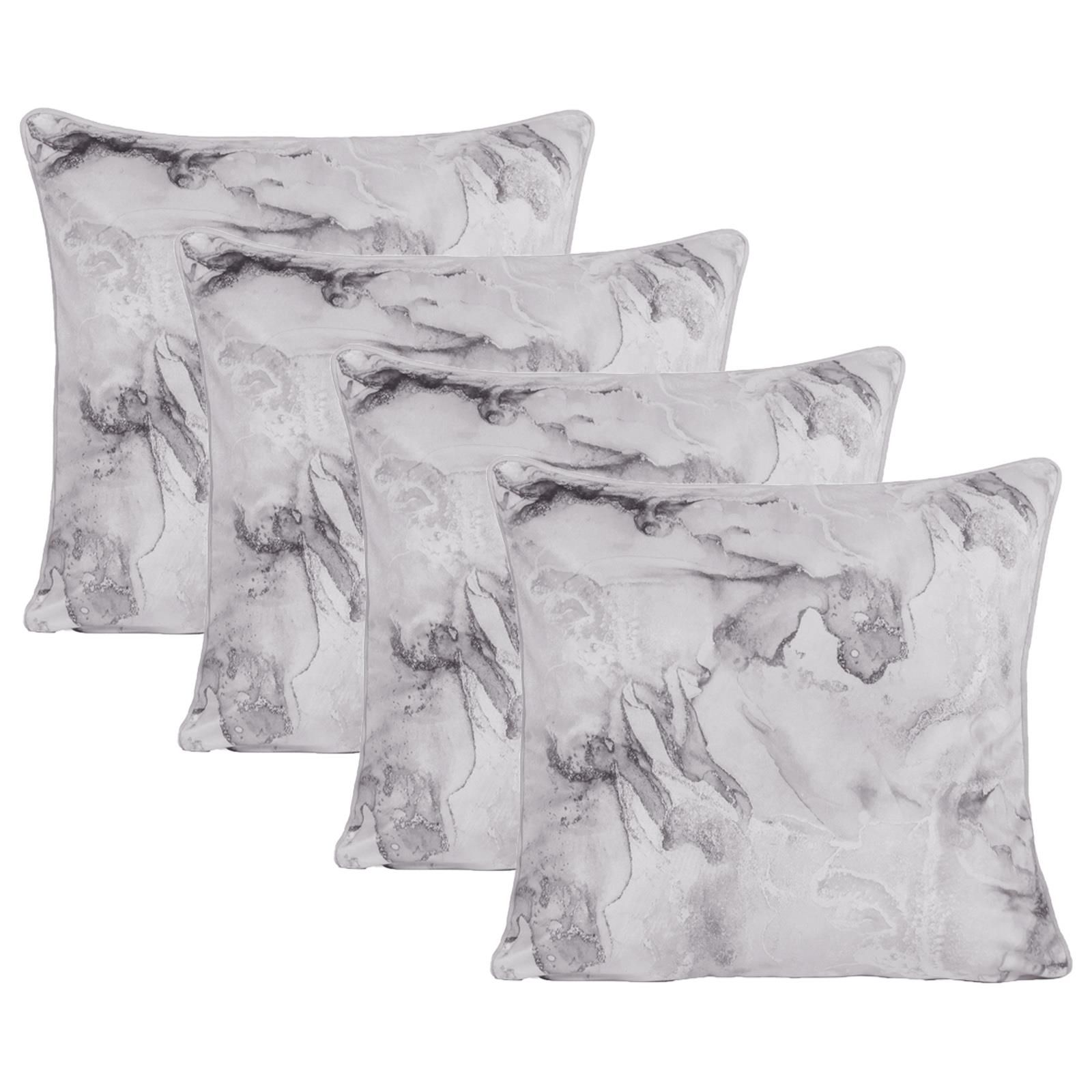 OHS 4 Pack Marble Matte Velvet Cushion Covers image 1