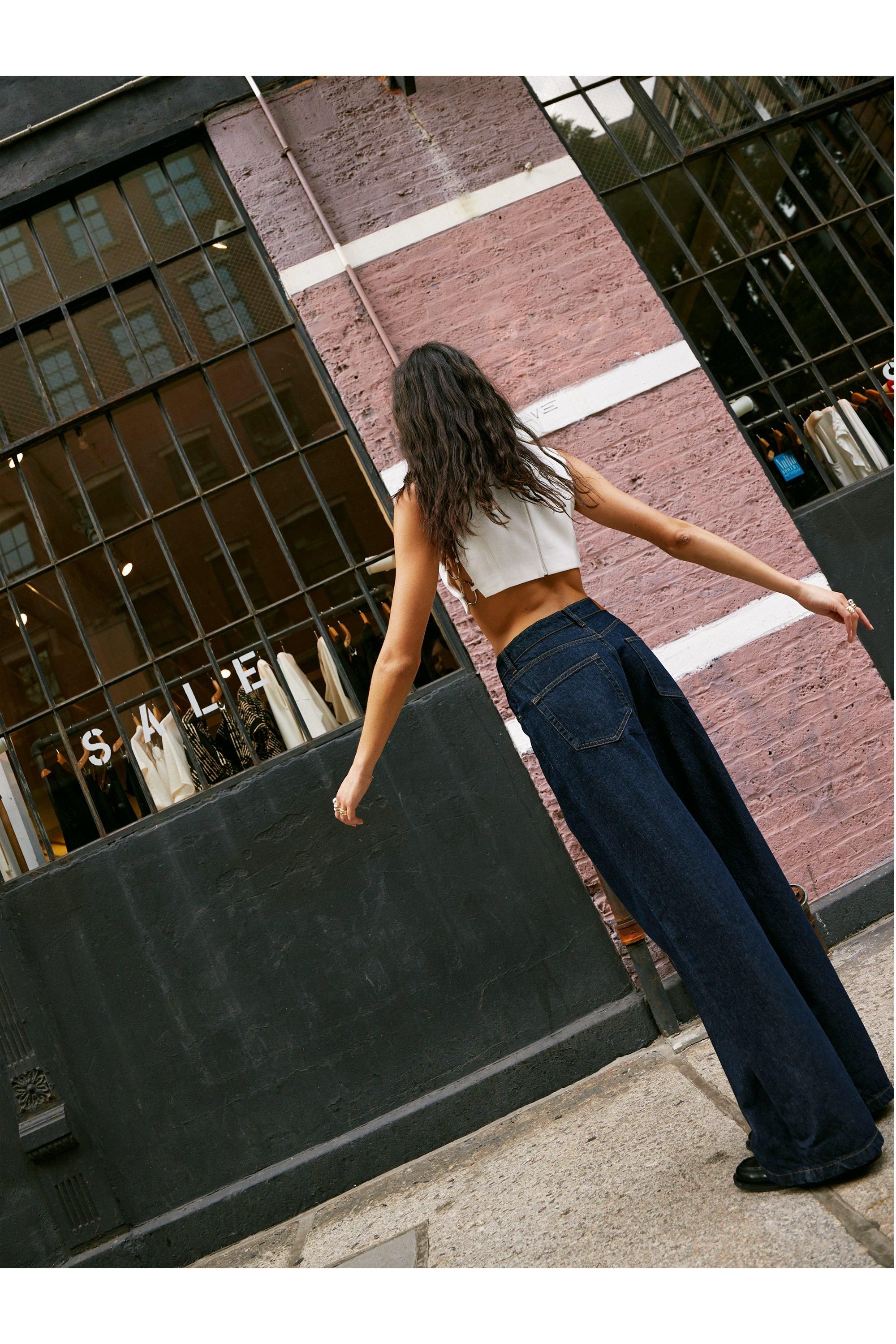 NastyGal Nessa Barrett The Denim Skater Jean Indigo image 4