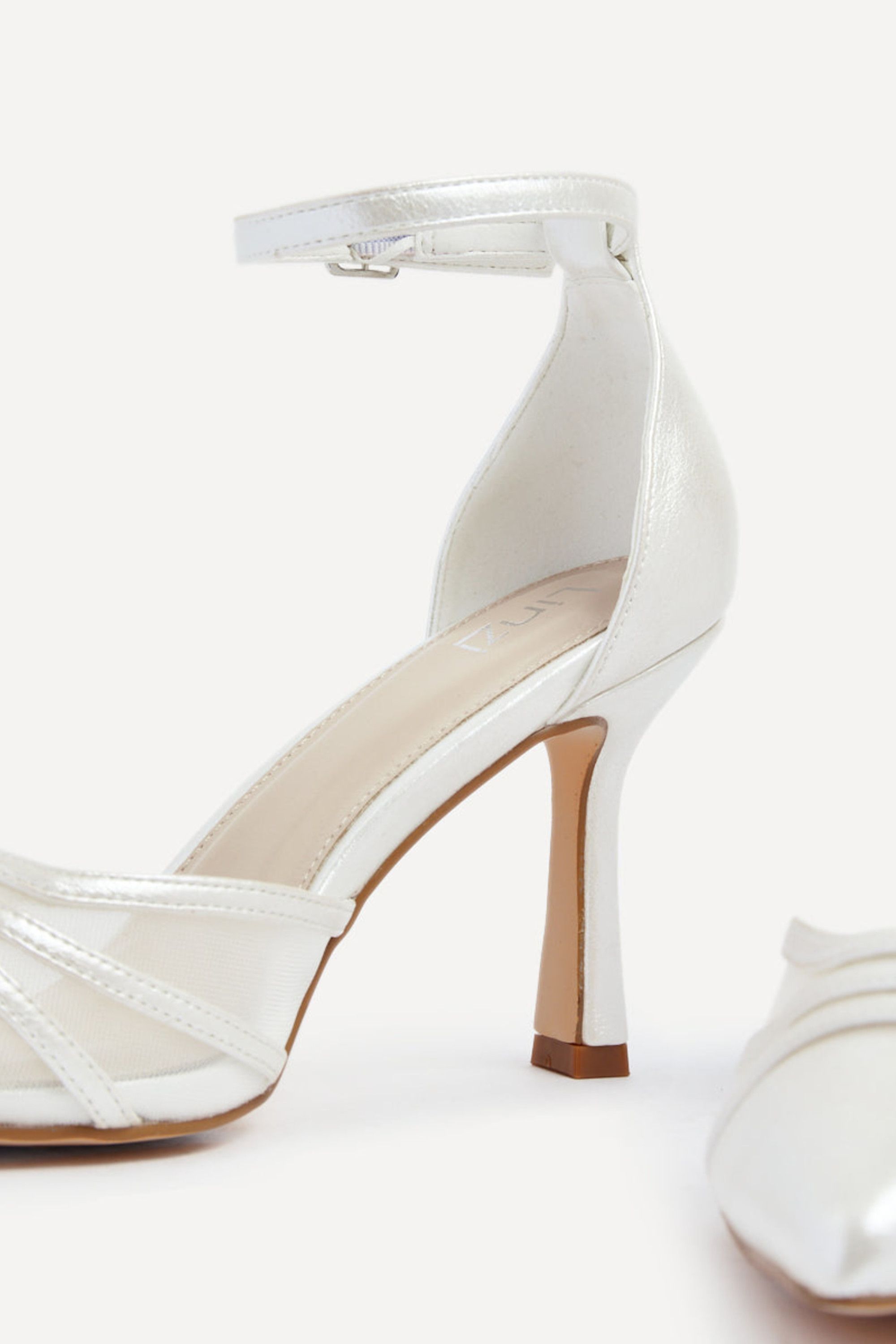 Linzi Rosalind Ivory Satin Mesh Court Heel image 5