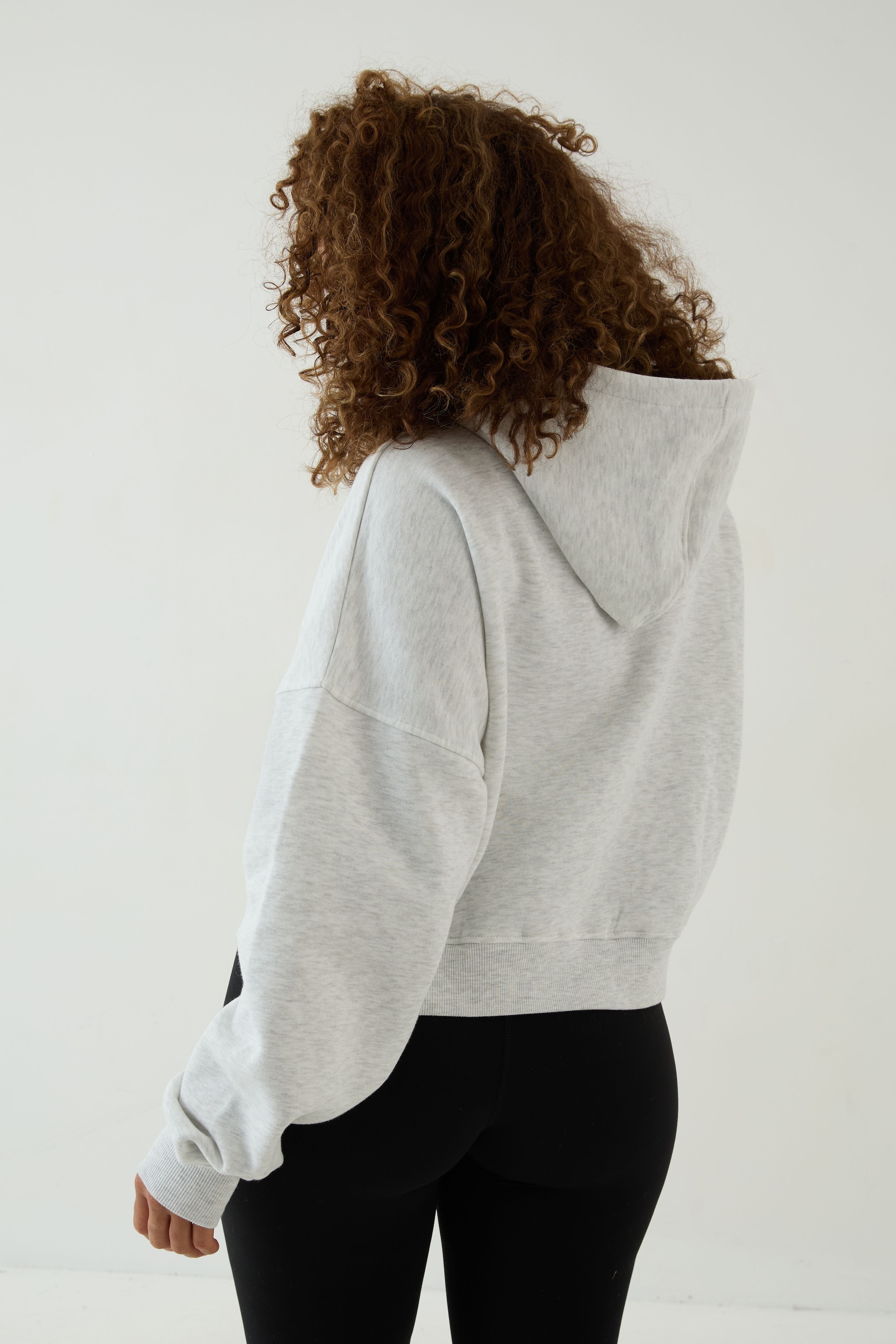 DSGN Studio DSGN Studio Collegiate Printed Boxy Hoodie Ash Grey image 2