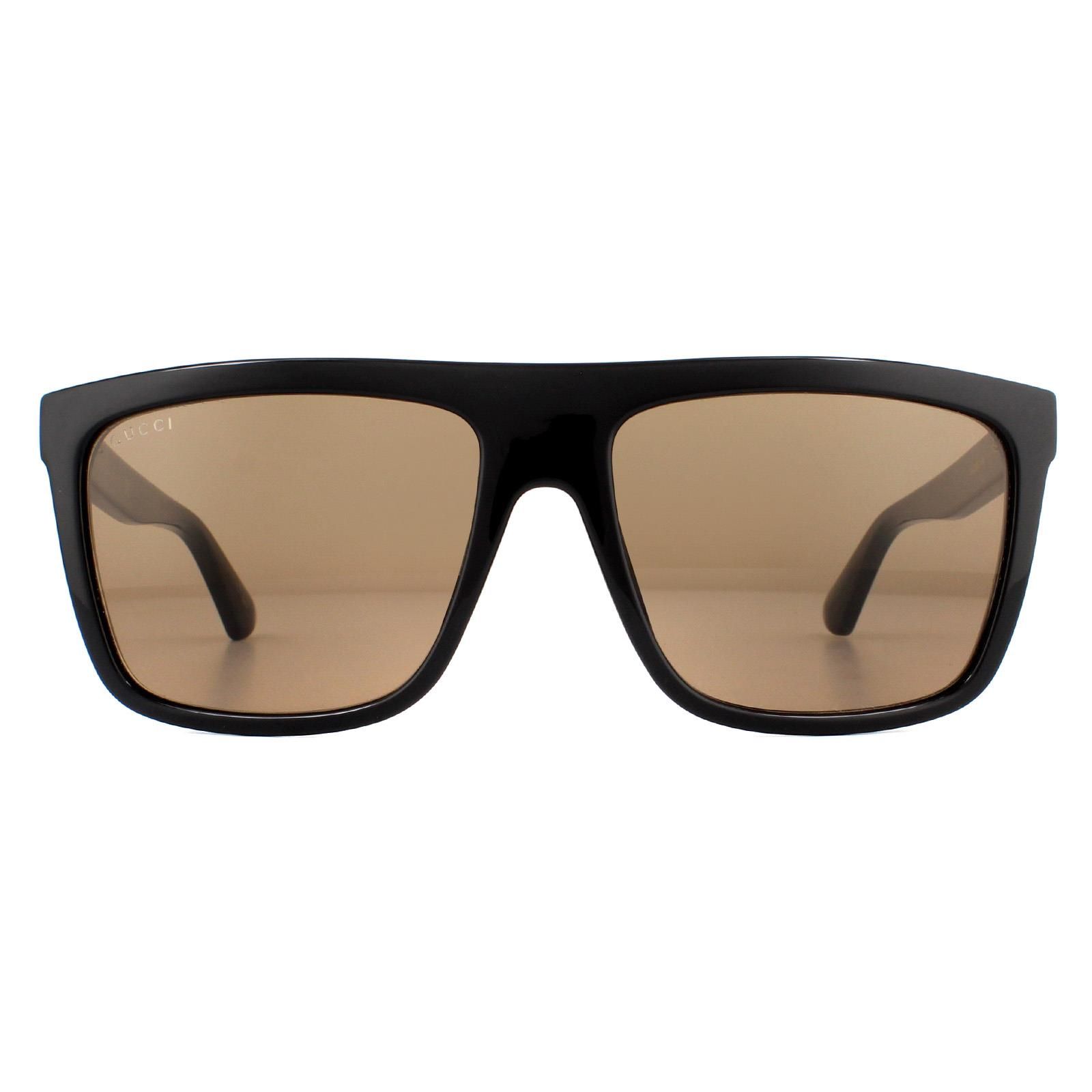 Gucci Square Black Brown GG0748S Sunglasses image 1